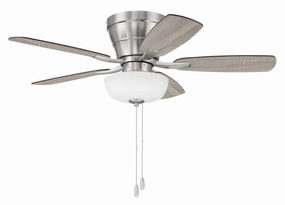 Wheeler 42 2-Light Bowl 42"Ceiling Fan Brushed Polished Nickel ifan smart fans for connected homes