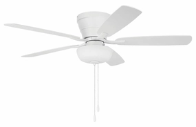 Wheeler 52 2-Light Bowl 52"Ceiling Fan White ifan smart fans for connected homes