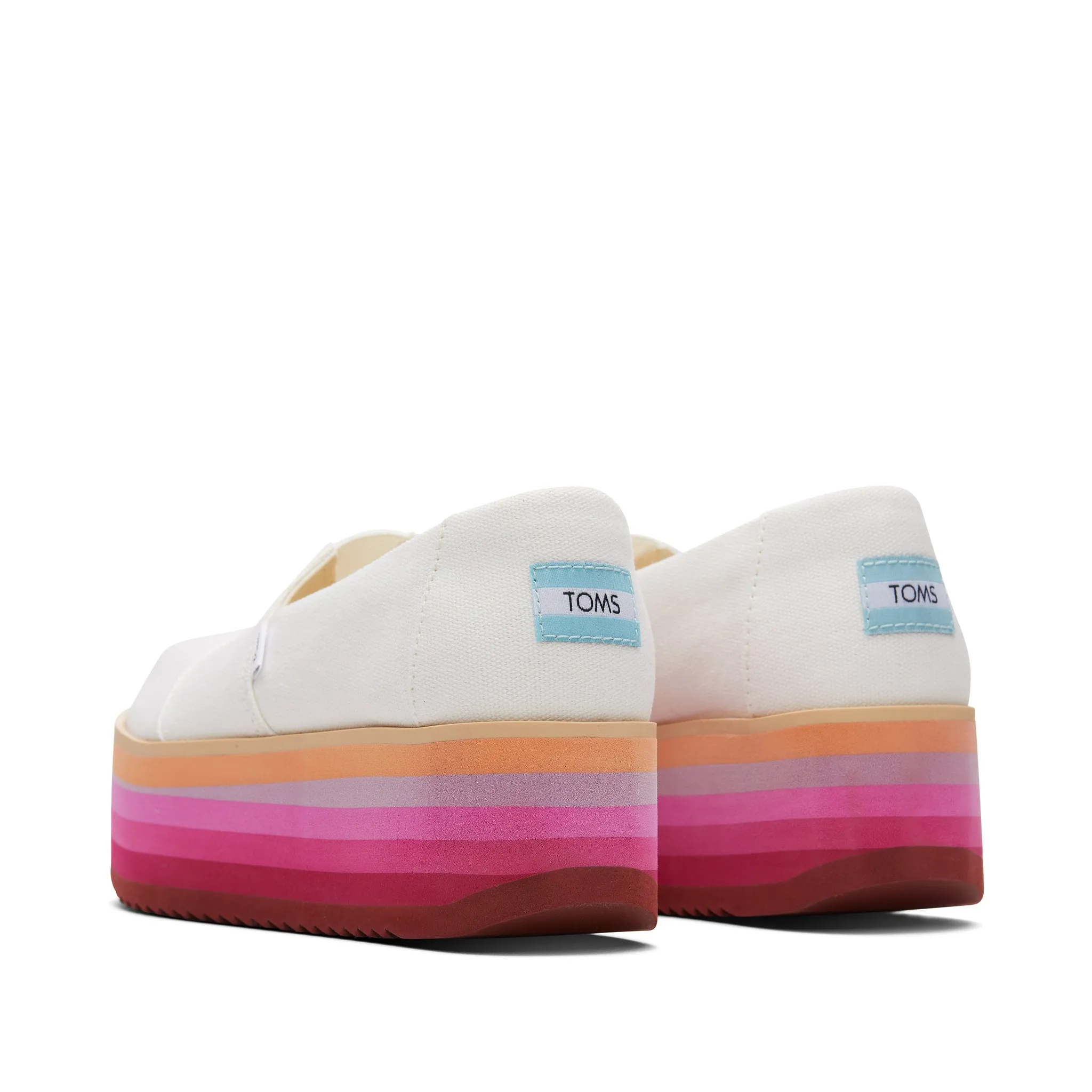 White Canvas Alpargata Platform Espadrille