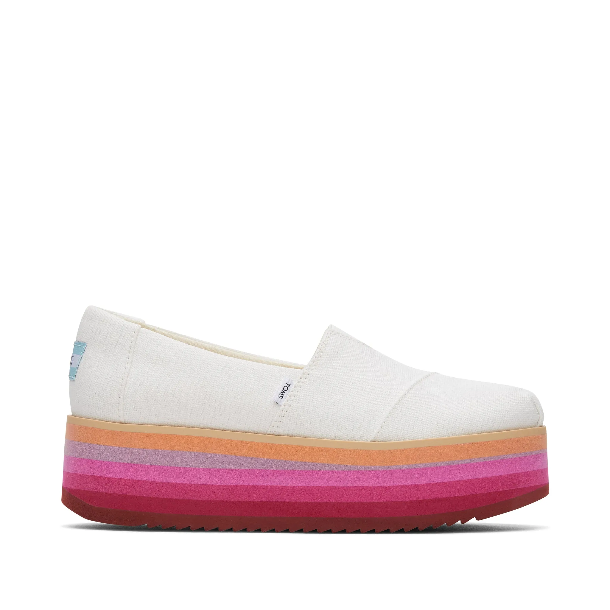 White Canvas Alpargata Platform Espadrille