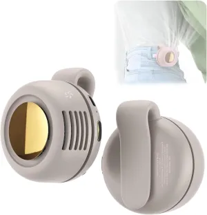White Portable Mini Bladeless Fan, 3-Speed Clip-on Fan for Shirt and Waist Waist-mounted portable fan for outdoor use