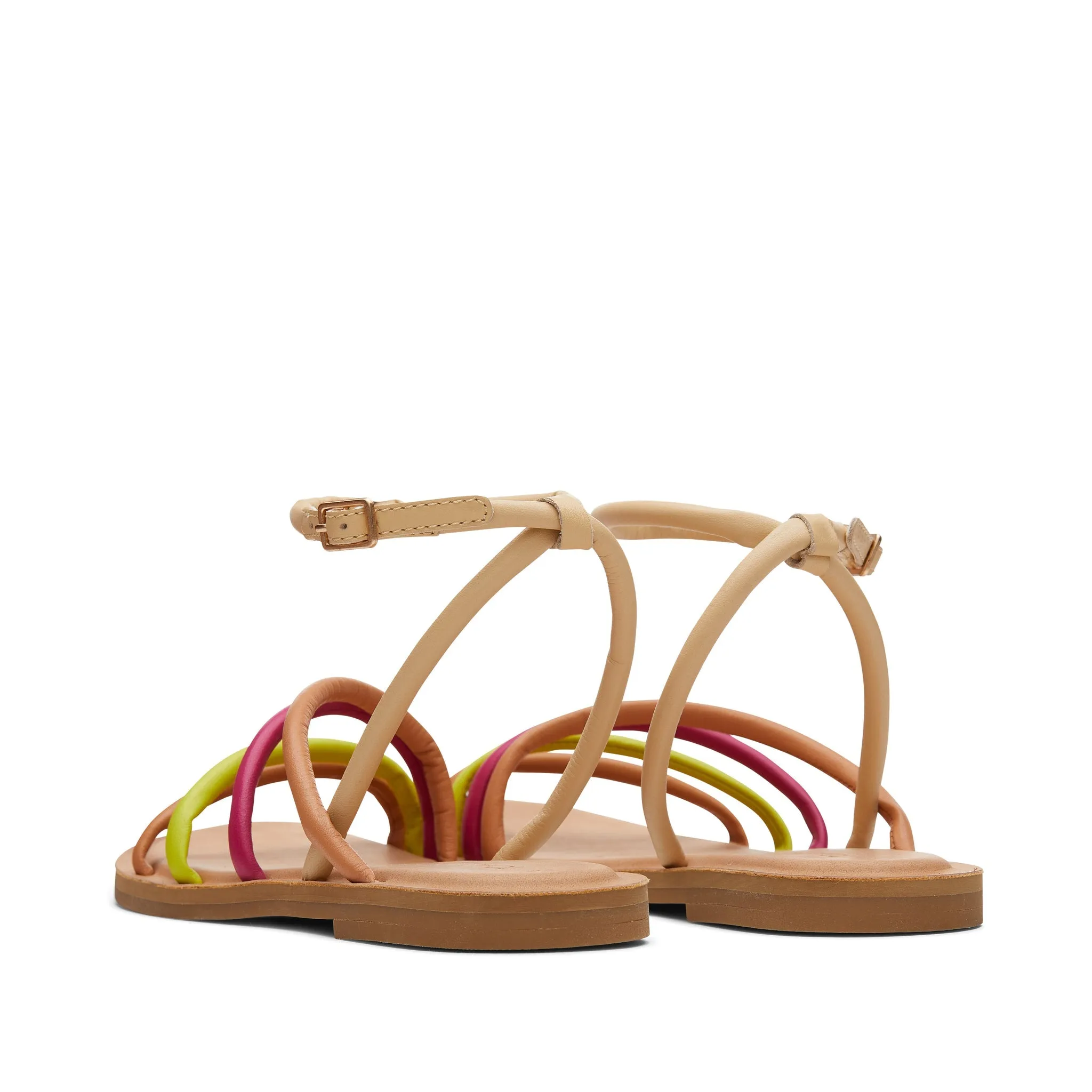 Willa Honey Beige Multi Leather Sandal