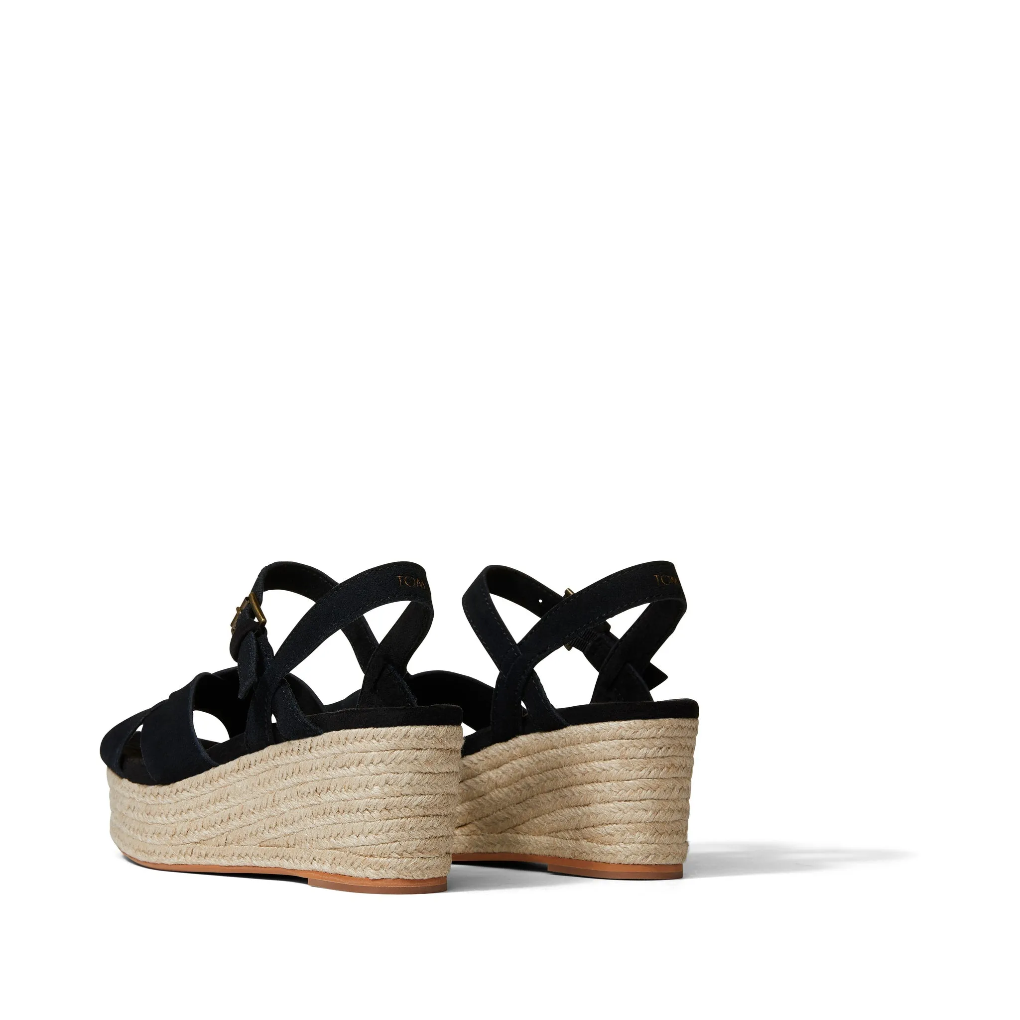 Willow Platform Sandal Black Suede