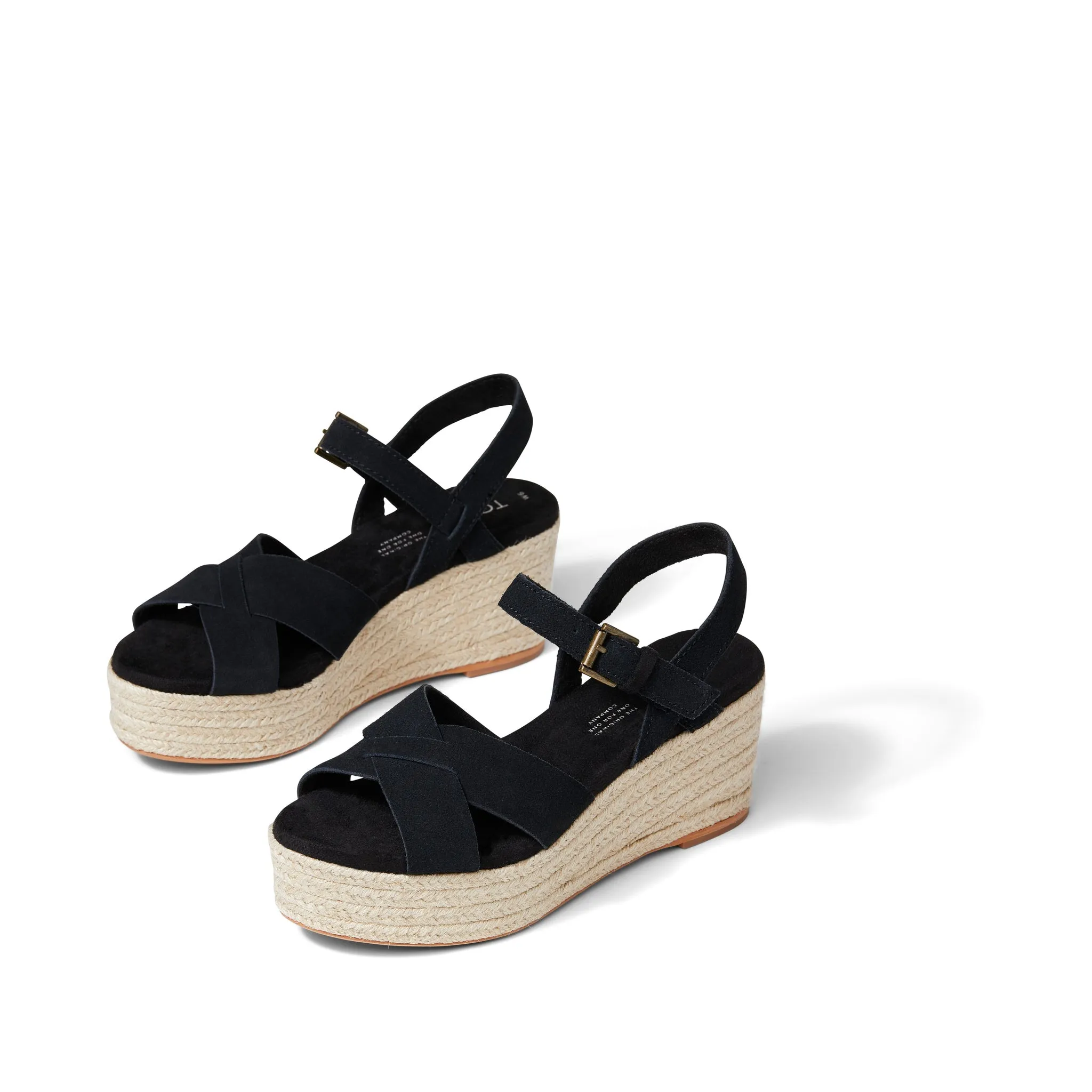 Willow Platform Sandal Black Suede