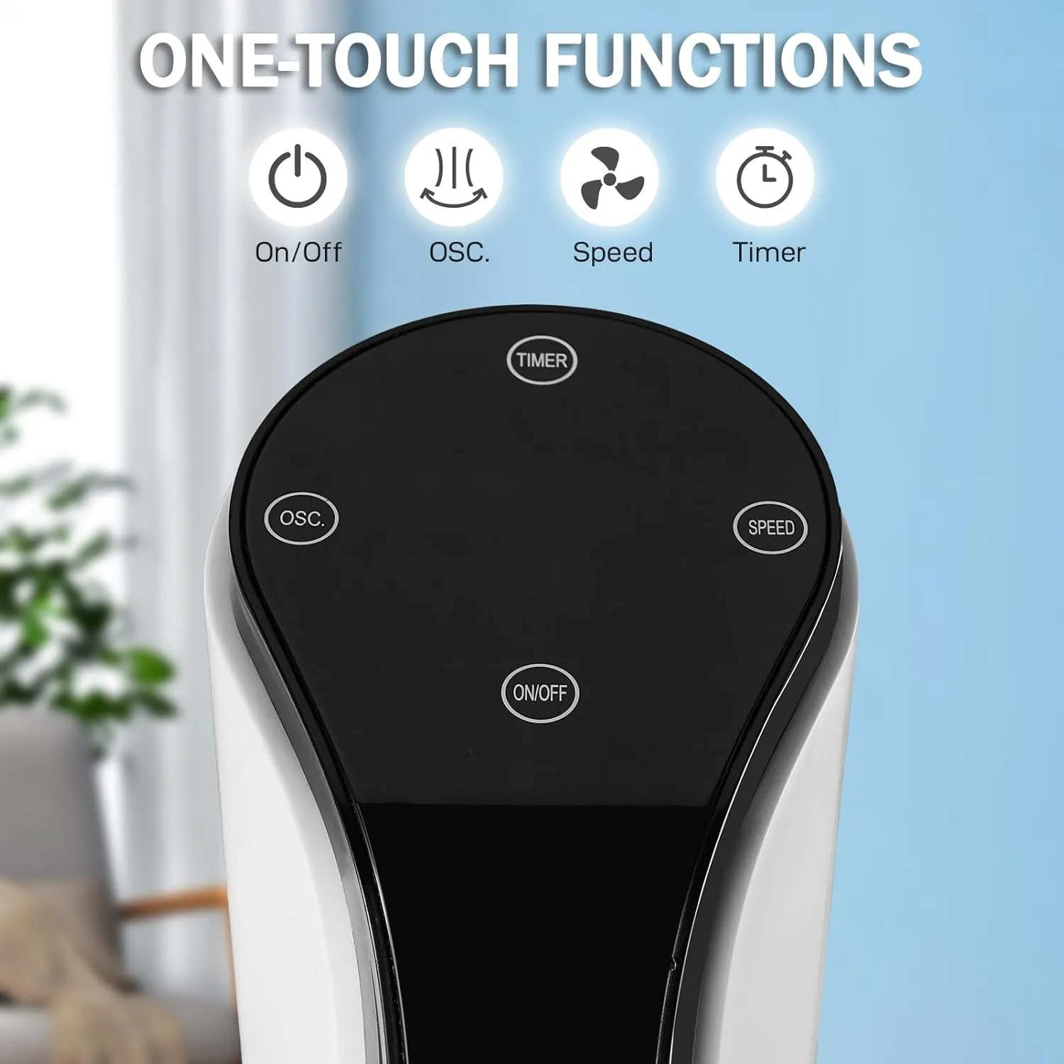 Winado 42" Tower Fan for Bedroom, Smart Floor Fan with App & Remote Control, Digital Display, Adjustable Oscillating, 3 Speeds, 3 Modes & 12H Timer, Bladeless Quiet Fan for Cooling Home Office