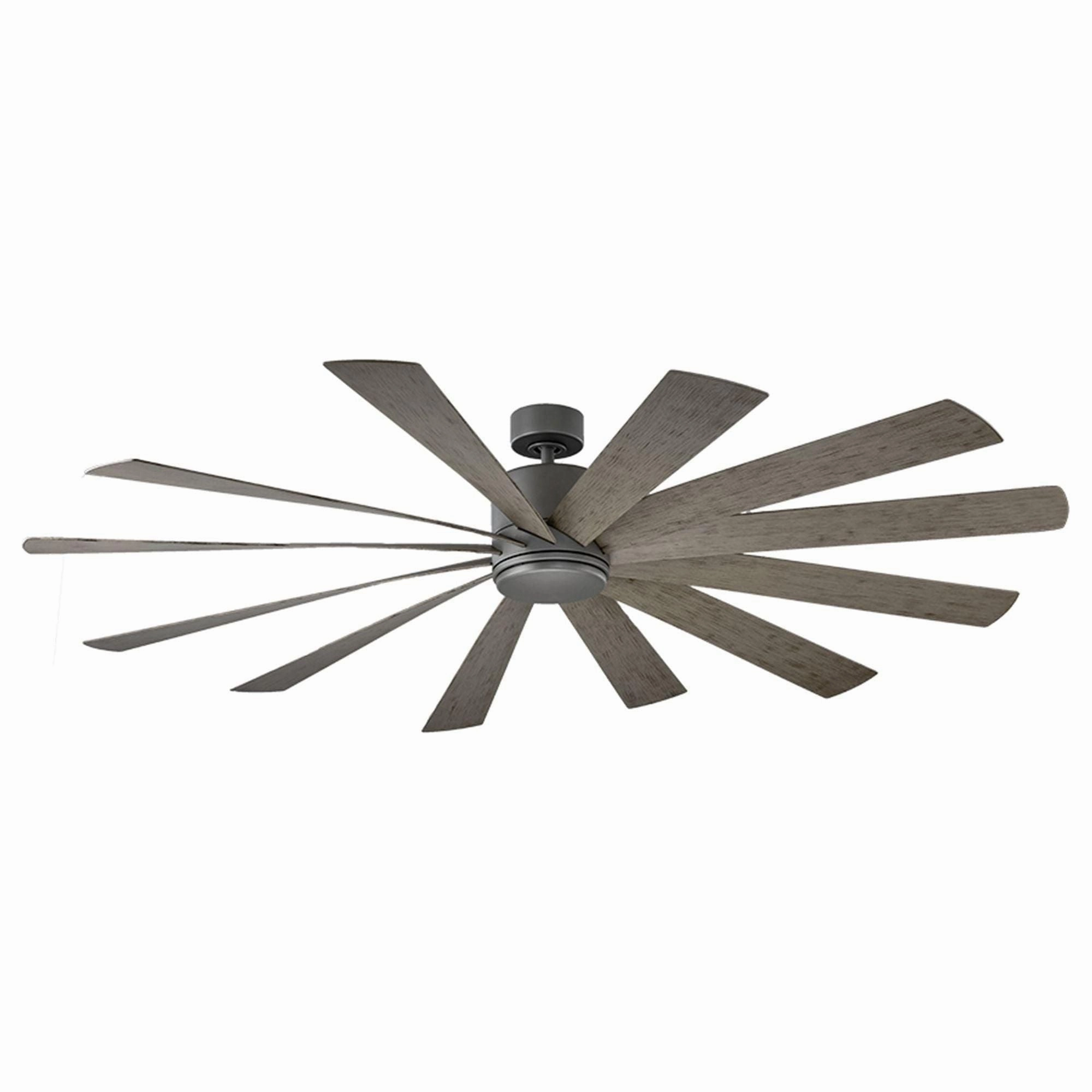 Windflower Indoor/Outdoor 12-Blade 80" Smart Ceiling Fan with LED Light Kit