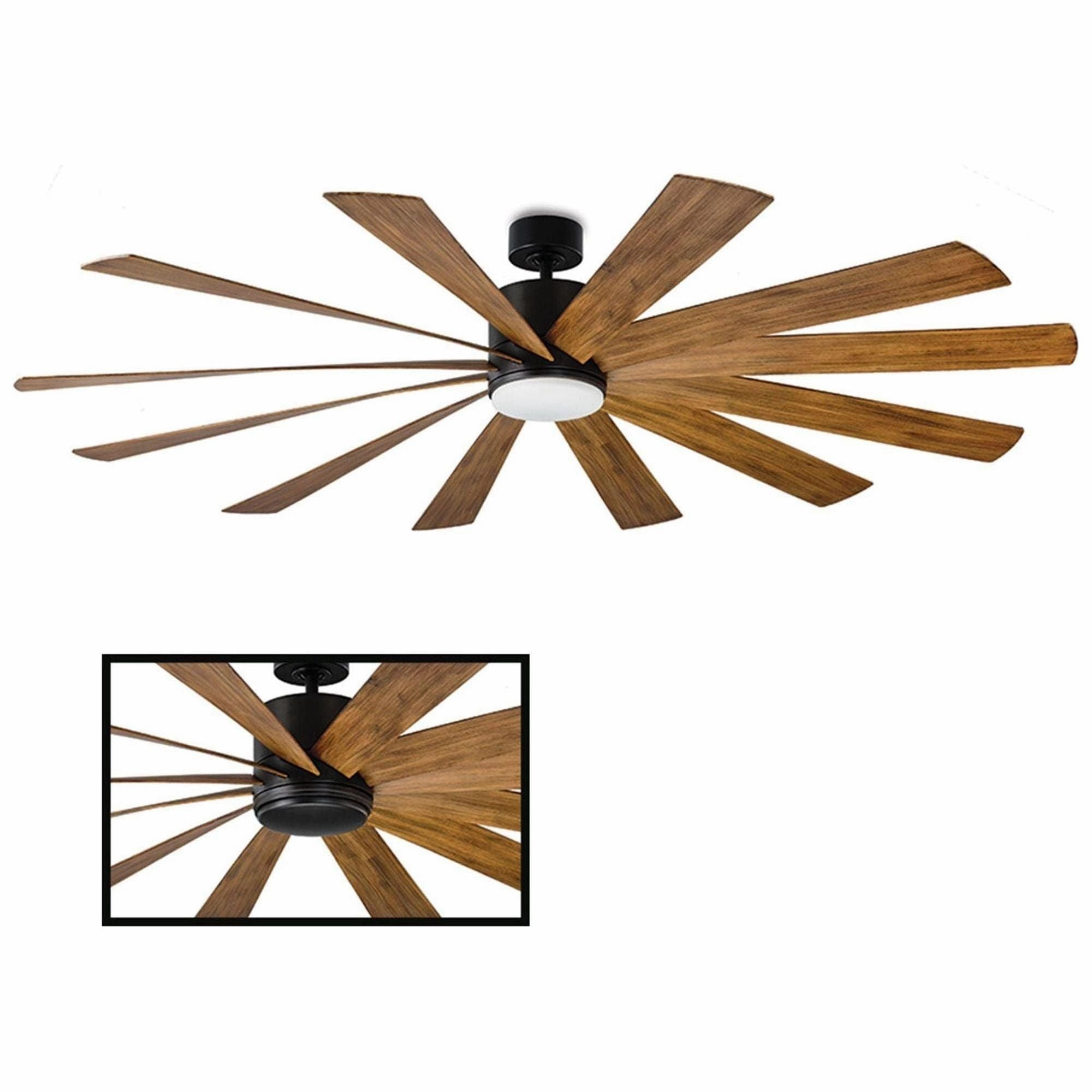 Windflower Indoor/Outdoor 12-Blade 80" Smart Ceiling Fan with LED Light Kit