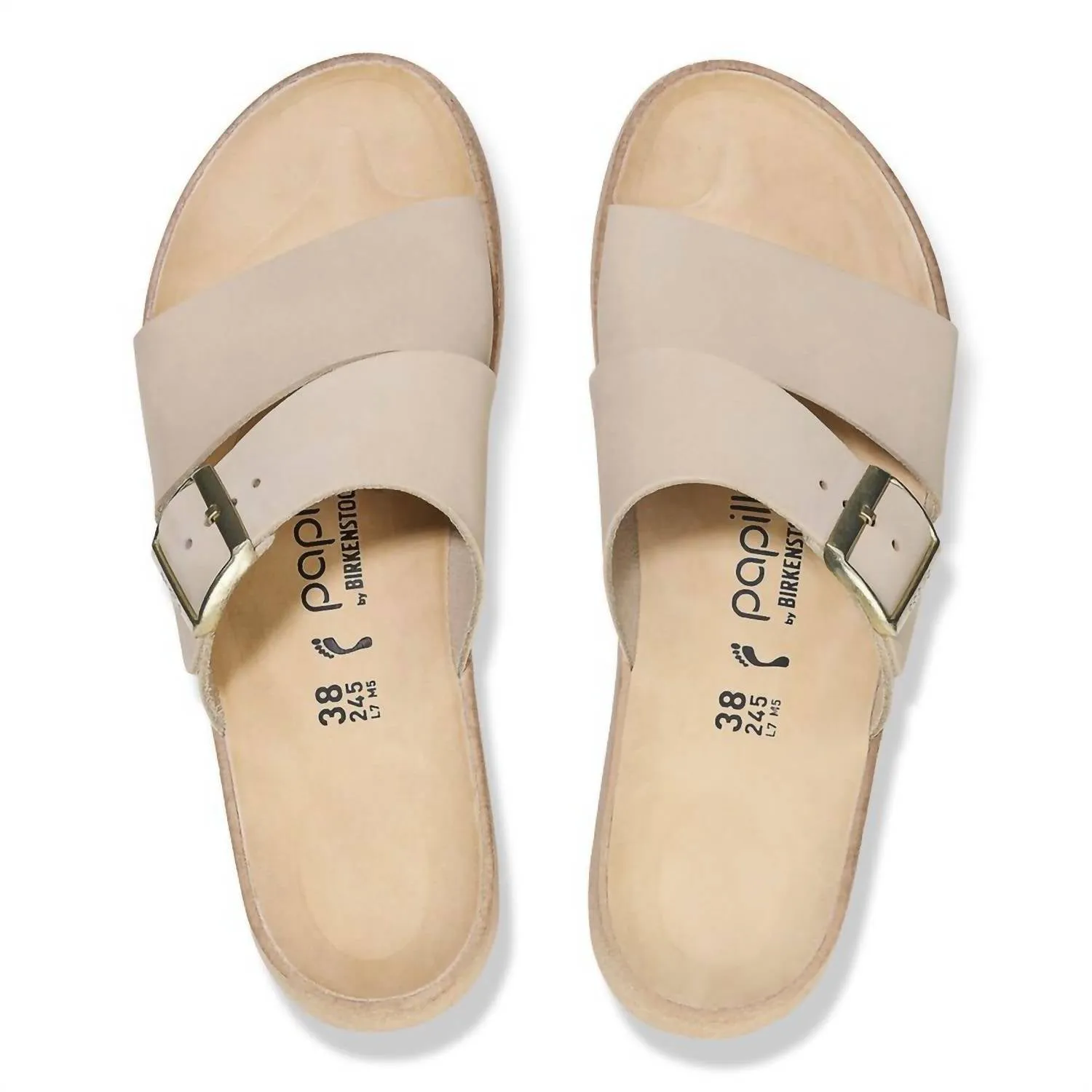 Women's Almina Nubuck Leather Sandal In Sandcastle