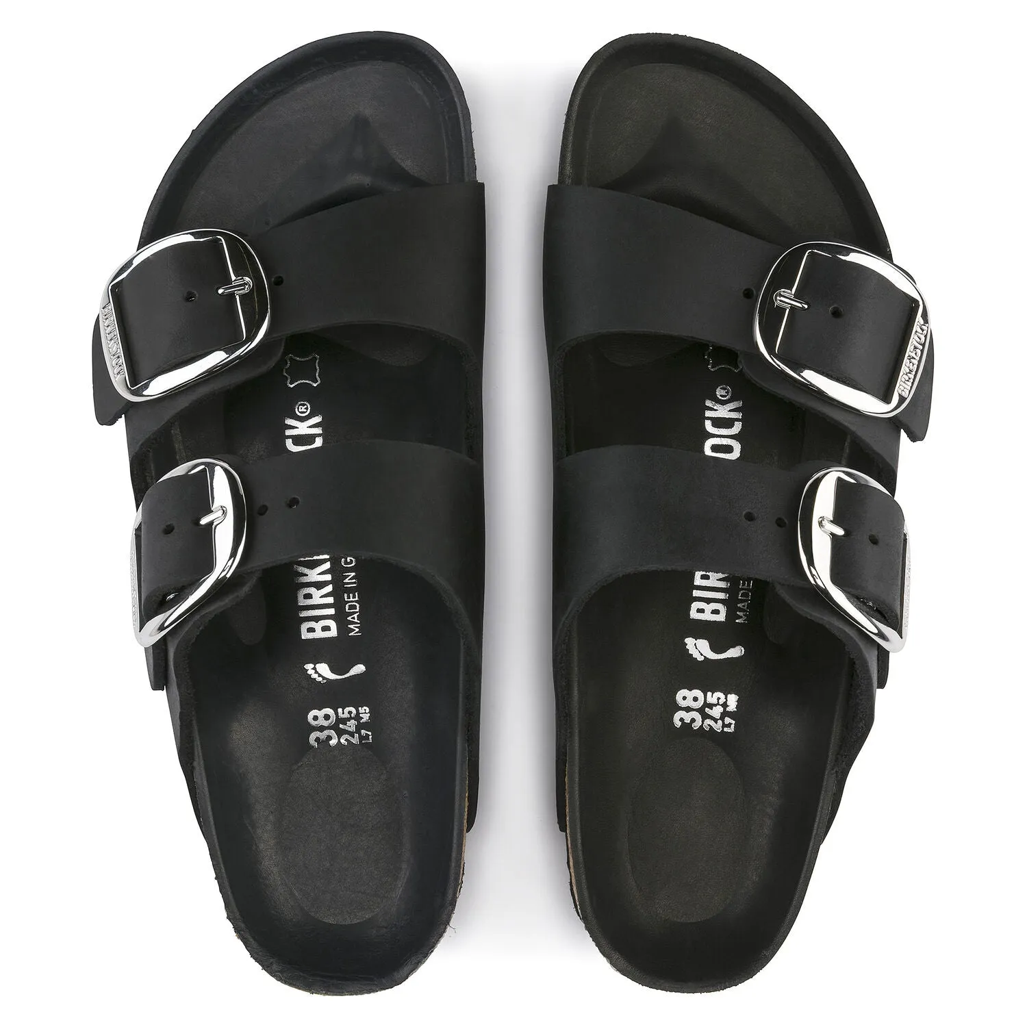 Women's Arizona Big Buckle (NARROW) Black Leather