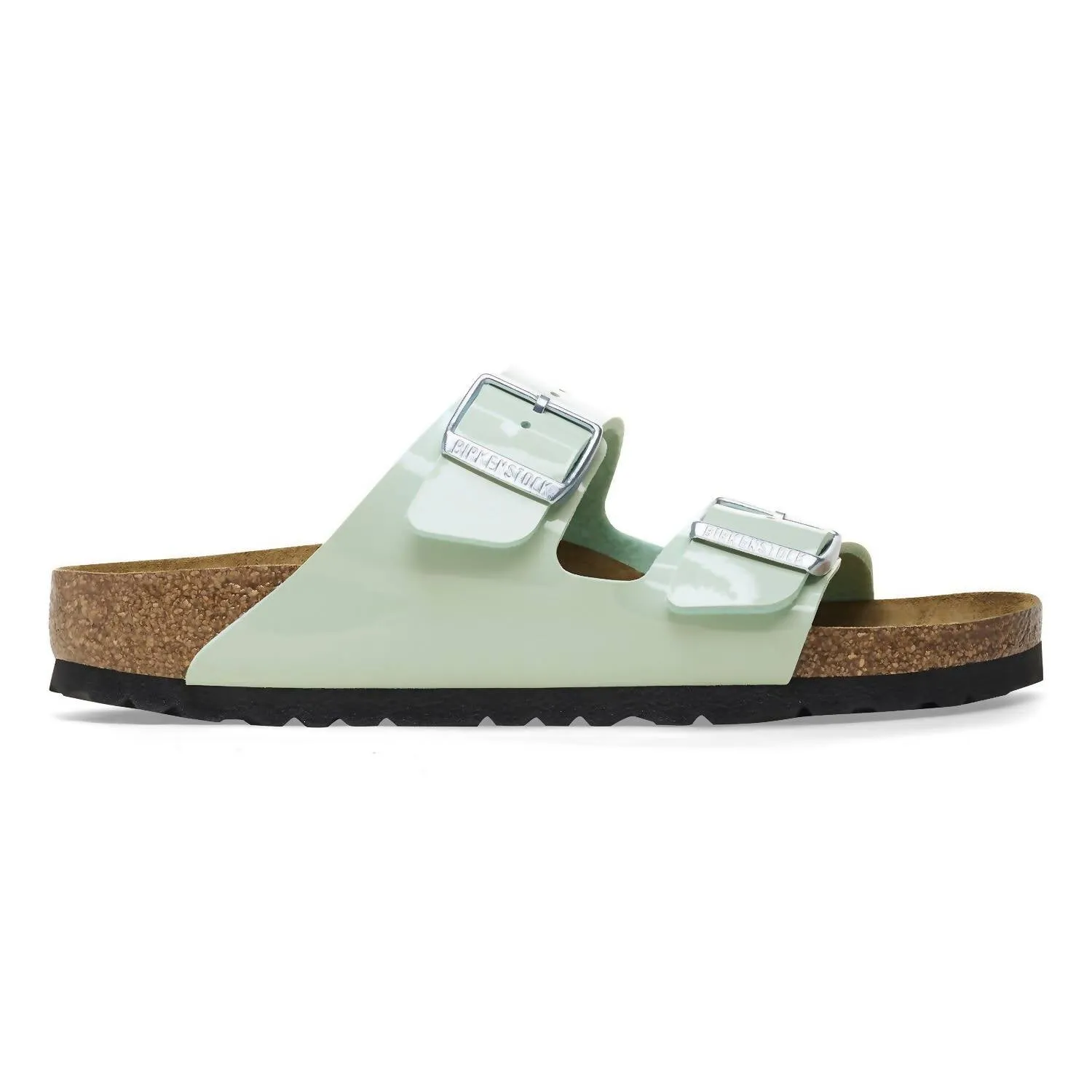 Women's Arizona Birko-Flor Sandal - Narrow Width In Patent Surf Green