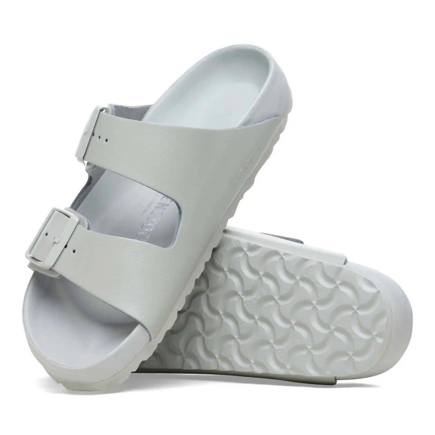 Women's Arizona Leather Sandal - Narrow Footbed In Gray