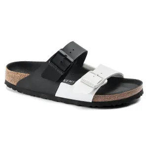 Women's Arizona Split Birko-Flor Sandals - Regular/wide In Black/white