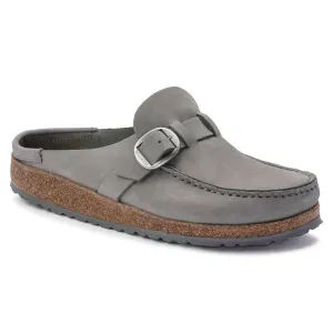Women's Buckley Nubuck Leather Clog Shoes - Narrow Fit In Dove Grey