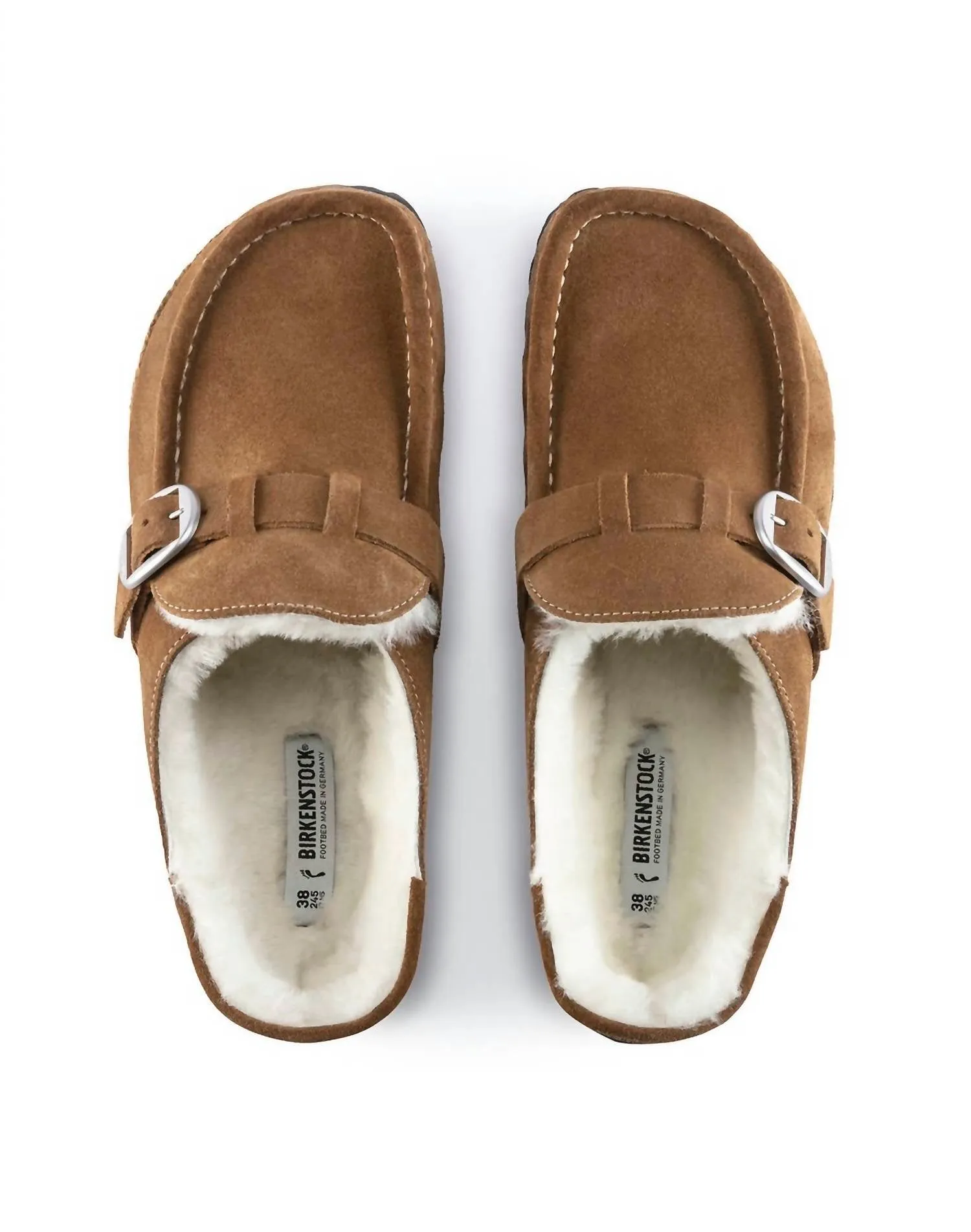 Women's Buckley Shearling Suede Leather Shoes In Tea