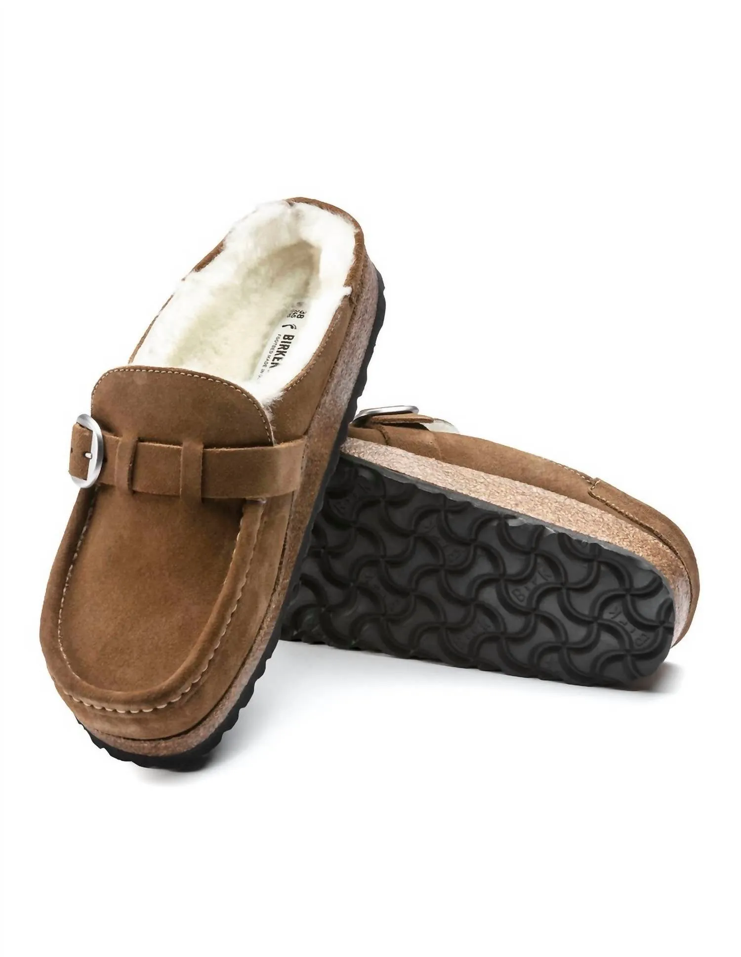 Women's Buckley Shearling Suede Leather Shoes In Tea