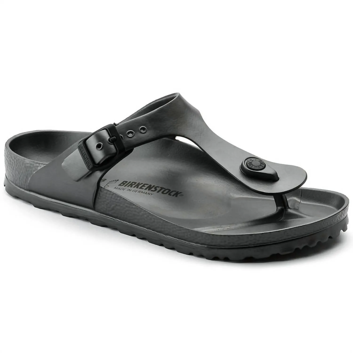 Women's Gizeh Eva Sandals- Regular Footbed In Metallic Anthracite