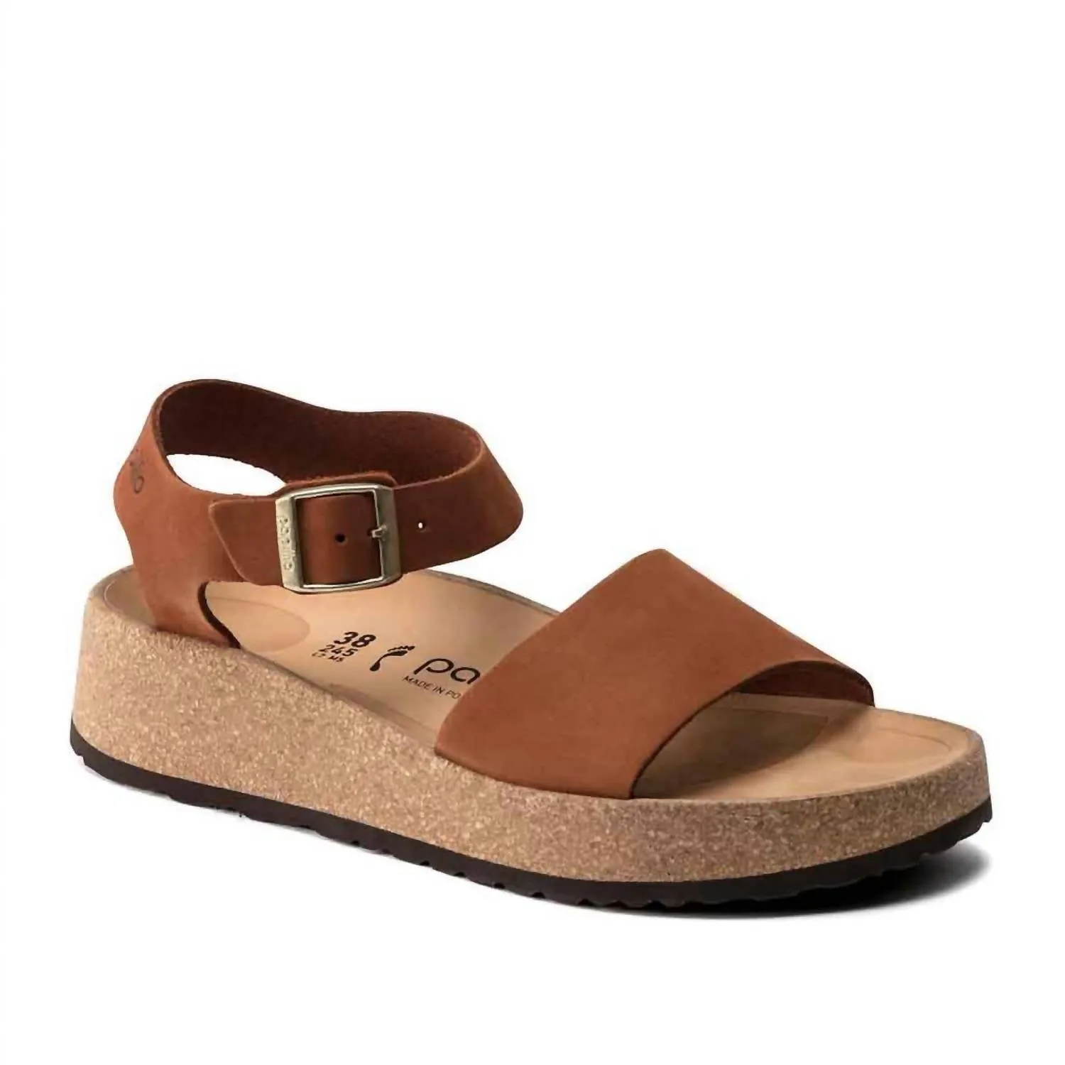 Women's Glenda Leather Sandal In Nubuck Pecan