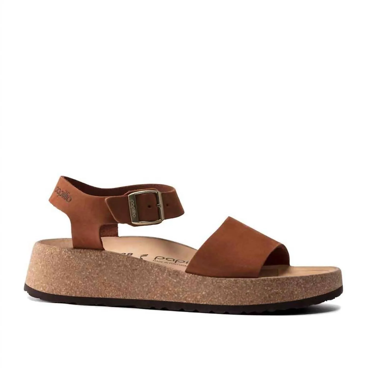 Women's Glenda Leather Sandal In Nubuck Pecan