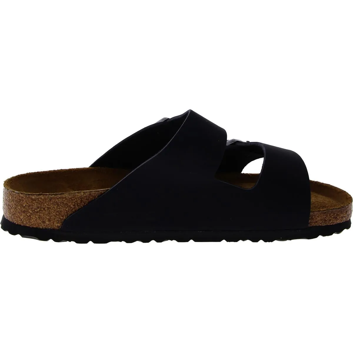 Womens Leather Slip On Slide Sandals