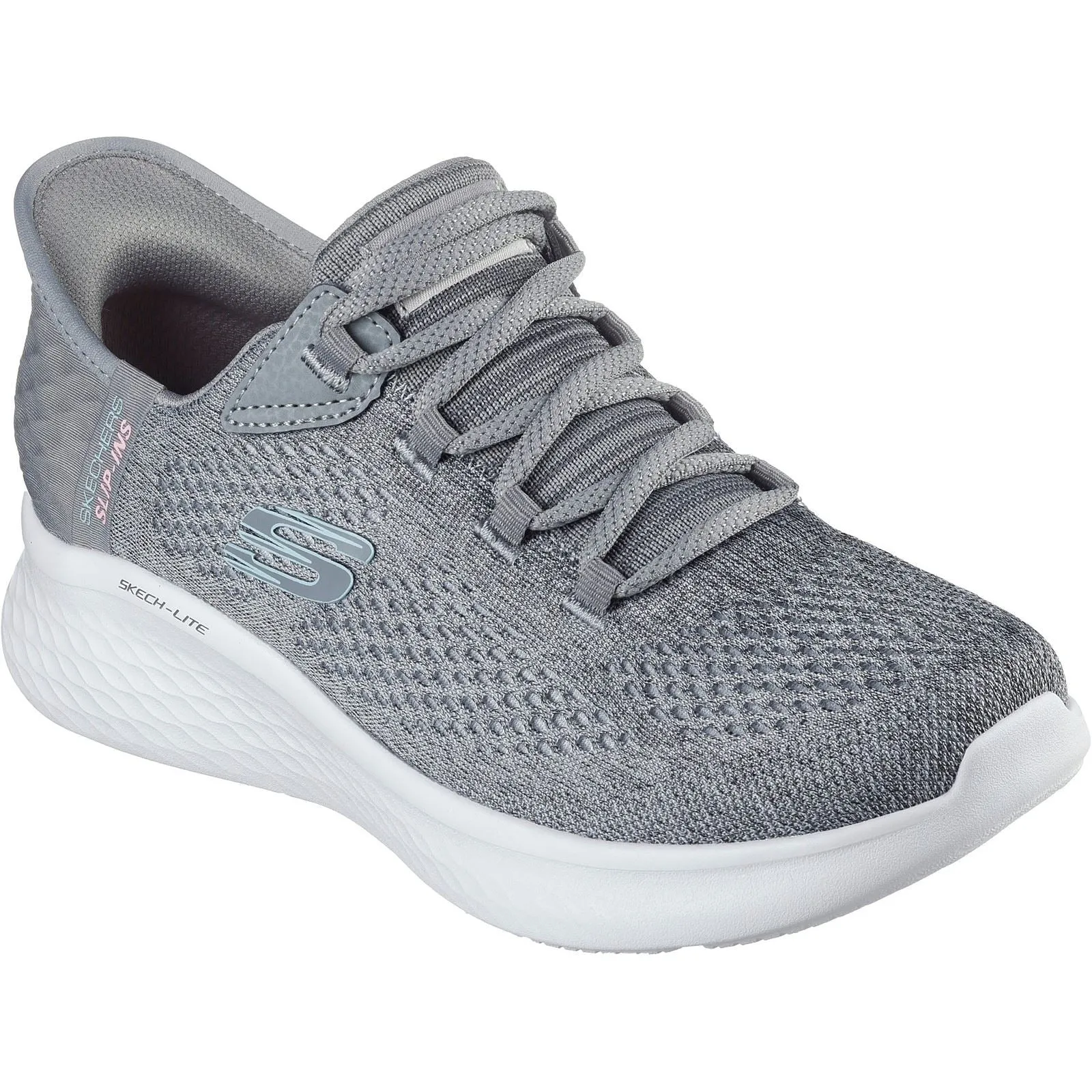 Women's Wide Fit Skechers 150012 Slip-ins Skech Lite Pro Natural Trainers