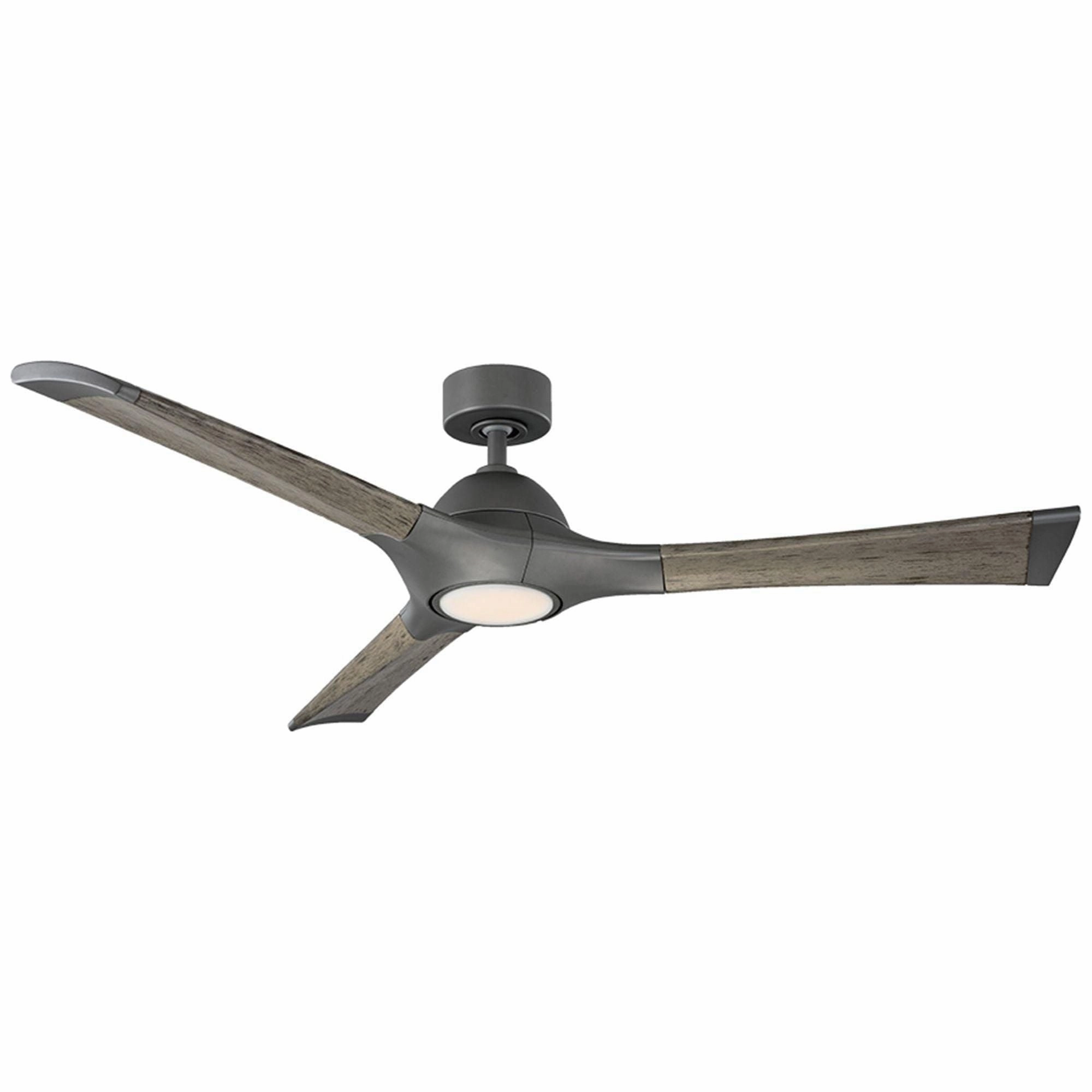 Woody Indoor/Outdoor 3-Blade 60" Smart Ceiling Fan with LED Light Kit