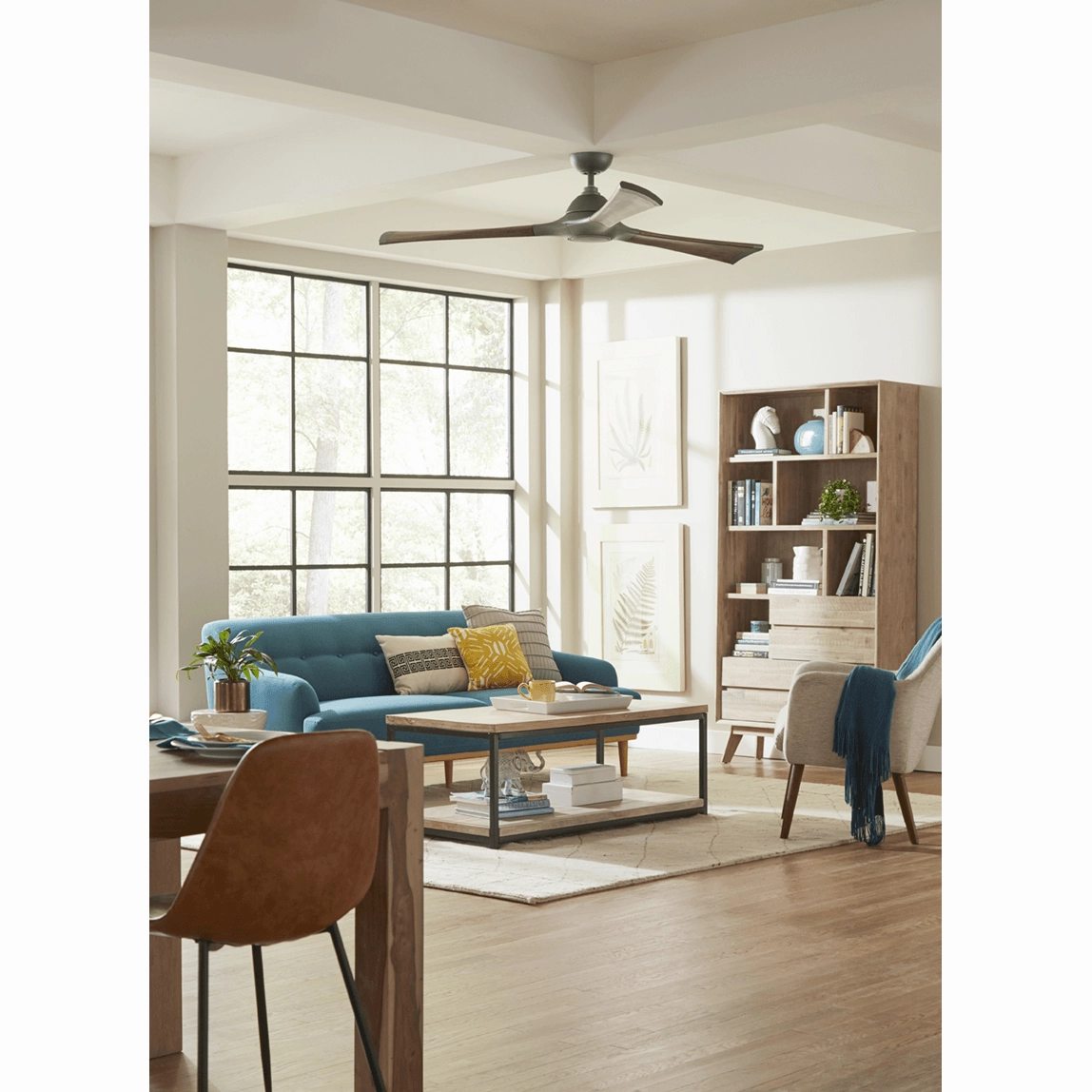 Woody Indoor/Outdoor 3-Blade 72" Smart Ceiling Fan with LED Light Kit