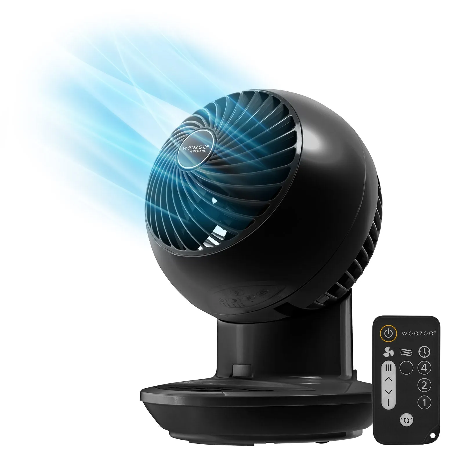 WOOZOO Globe Fan Small - Horizontal Oscillation, Vertical Tilt, Remote