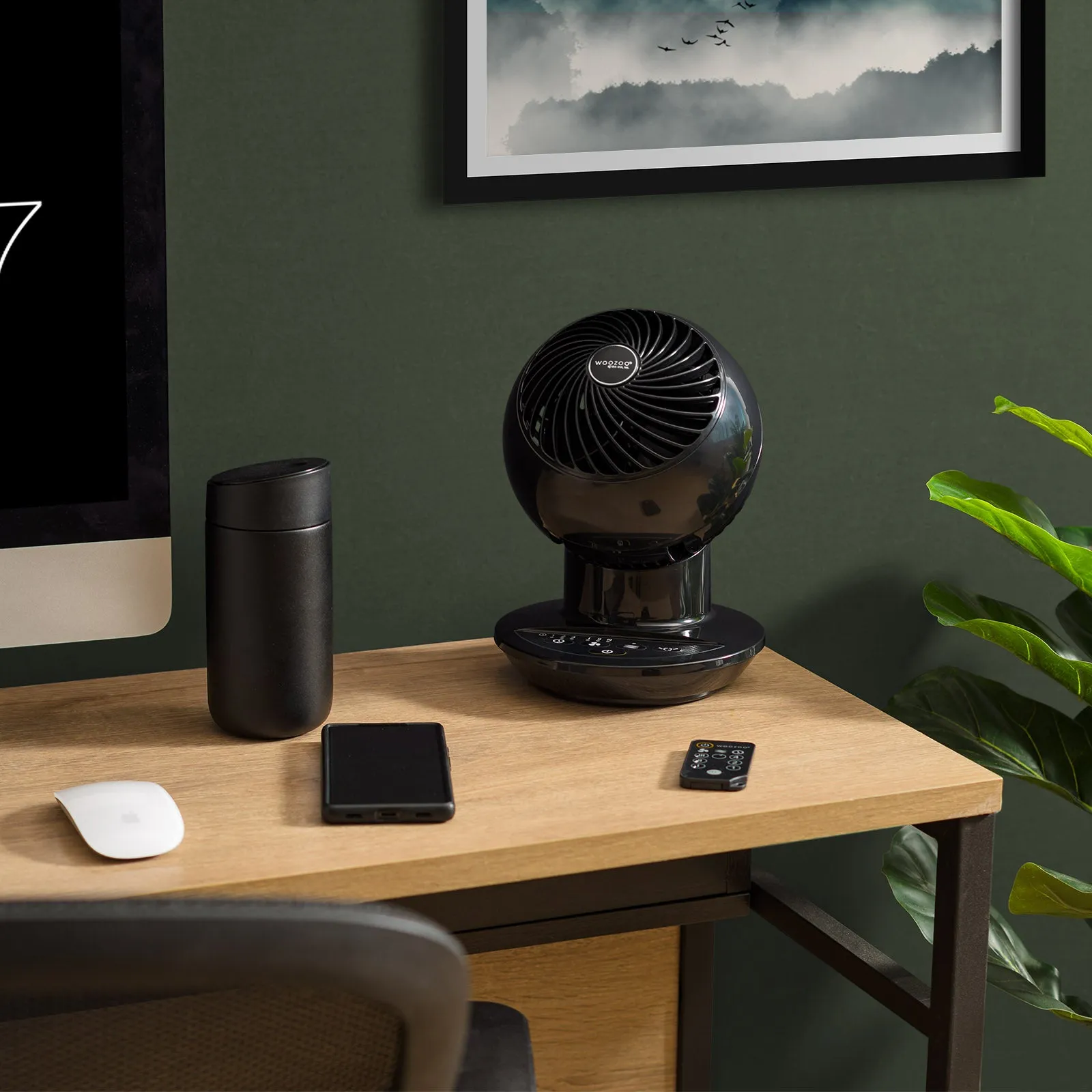 WOOZOO Globe Fan Small - Horizontal Oscillation, Vertical Tilt, Remote