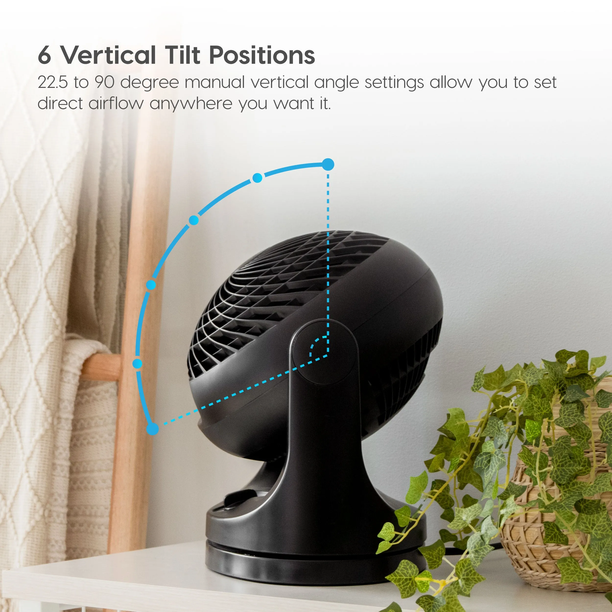 WOOZOO Macaron Fan Large - Horizontal-Oscillation, Vertical Tilt