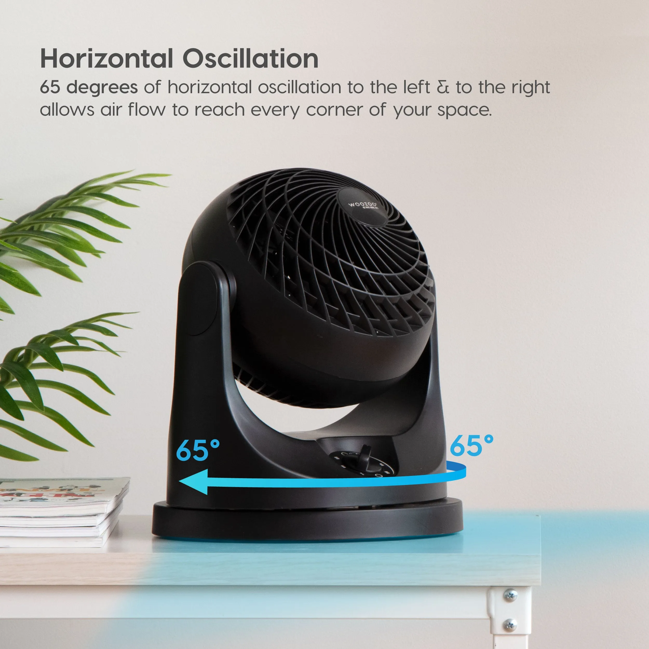 WOOZOO Macaron Fan Large - Horizontal-Oscillation, Vertical Tilt