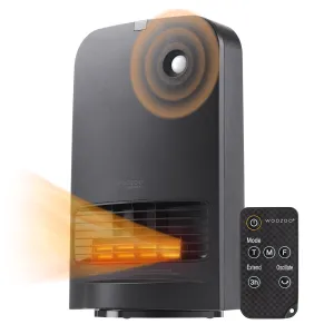 WOOZOO Portable Electric Space Heater - Oscillation, Motion Sensor usb powered desktop fan for office desk