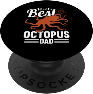 World's Best Octopus Dad Men Tentacles Octopus Fan PopSockets Swappable PopGrip Octopus-shaped decorative fan