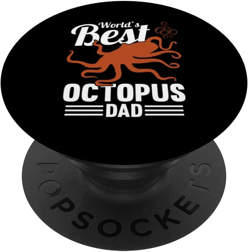 World's Best Octopus Dad Men Tentacles Octopus Fan PopSockets Swappable PopGrip Octopus-shaped decorative fan