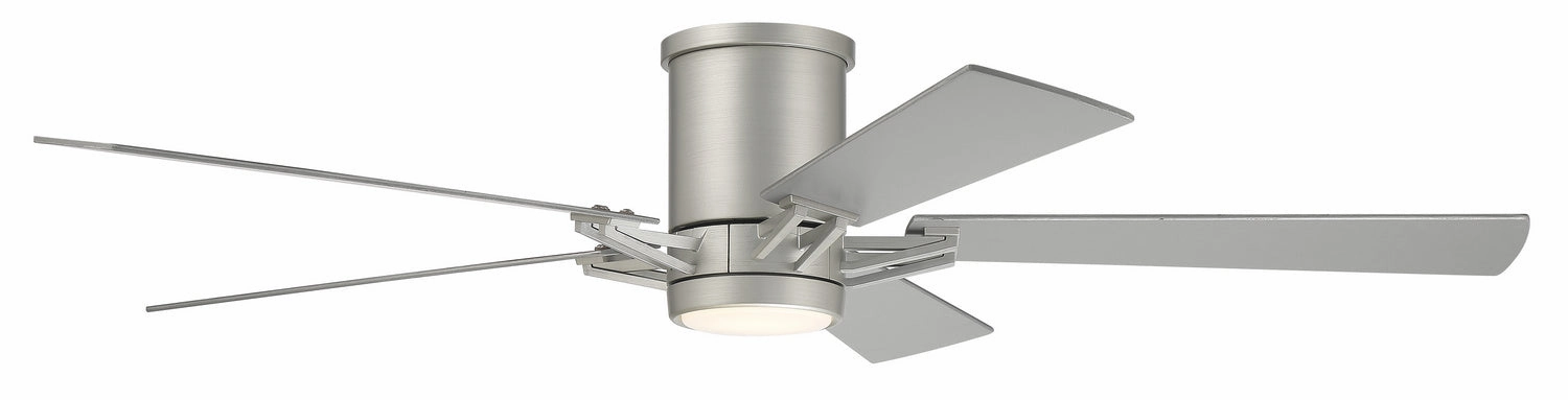 Wyatt 52"Ceiling Fan Painted Nickel space-saving huggers with modern style