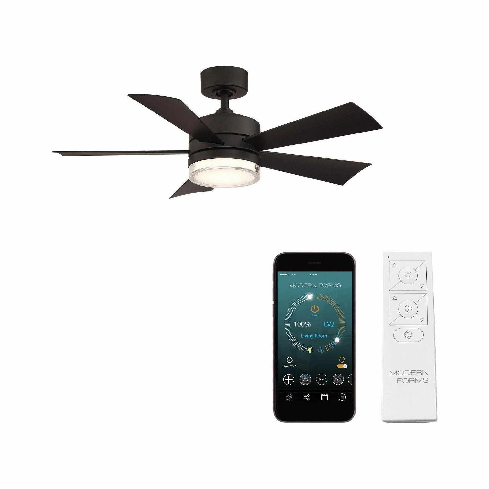 Wynd Indoor/Outdoor 5-Blade 42" Smart Ceiling Fan with LED Light Kit and Remote Control