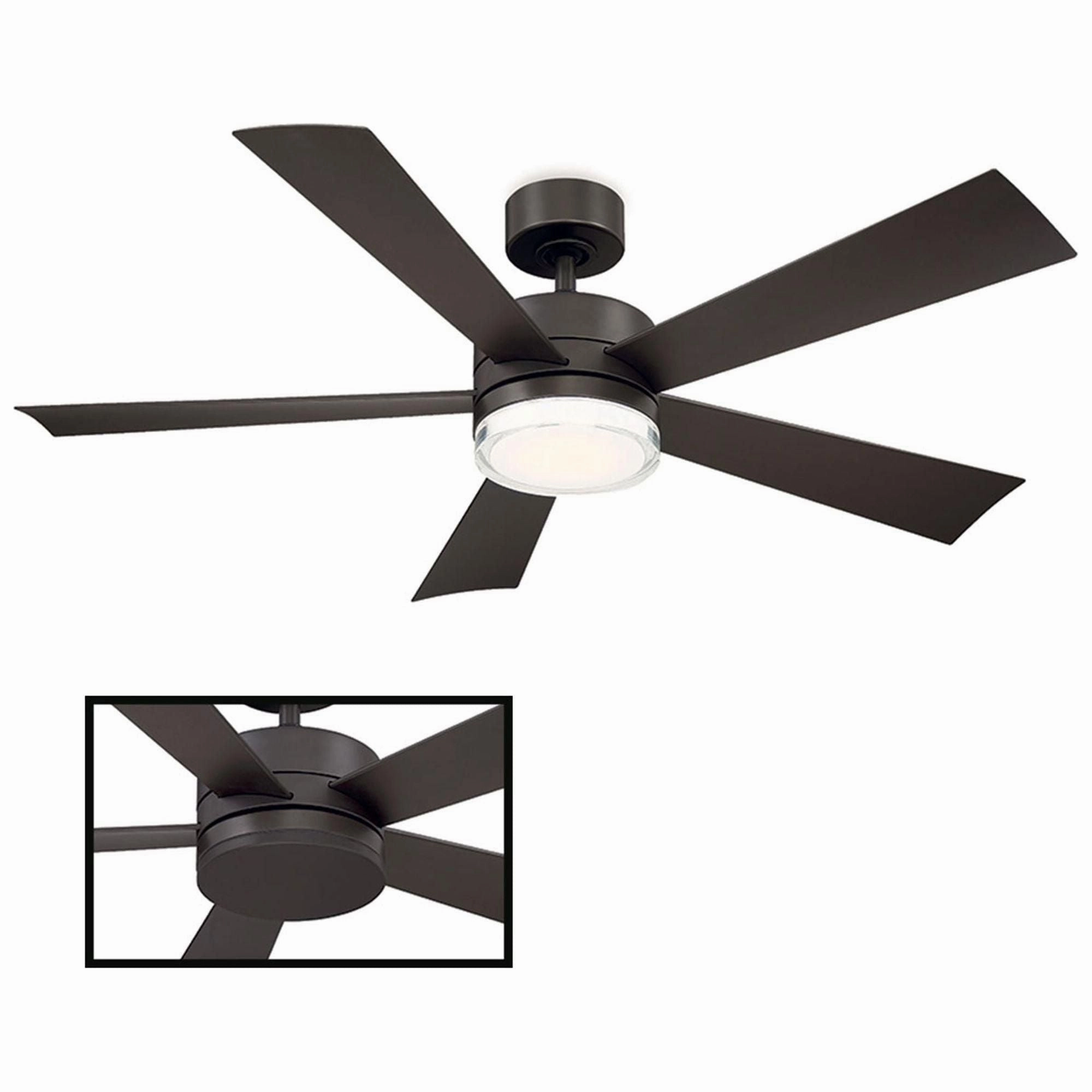 Wynd Indoor/Outdoor 5-Blade 52" Smart Ceiling Fan with LED Light Kit and Remote Control