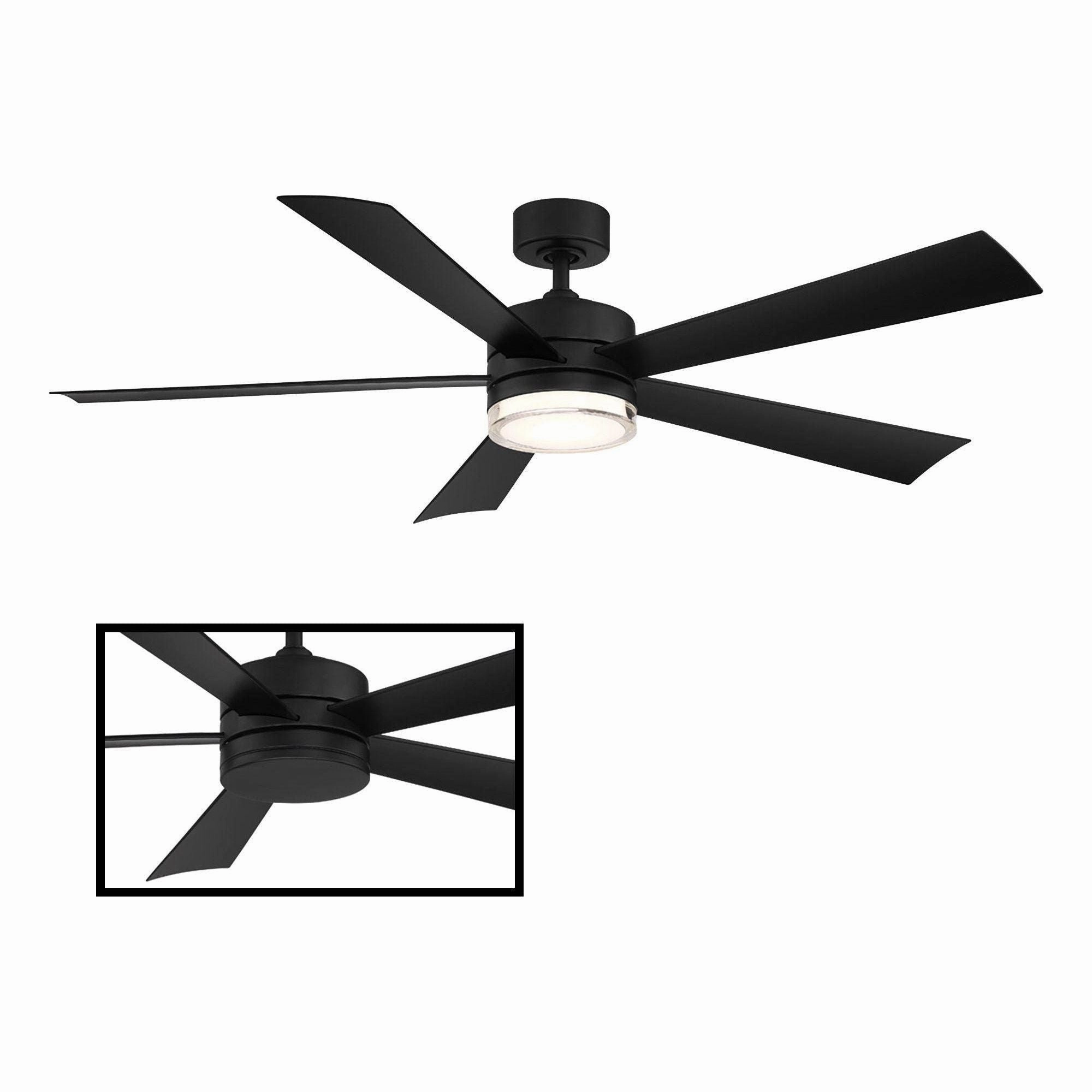 Wynd Indoor/Outdoor 5-Blade 52" Smart Ceiling Fan with LED Light Kit and Remote Control