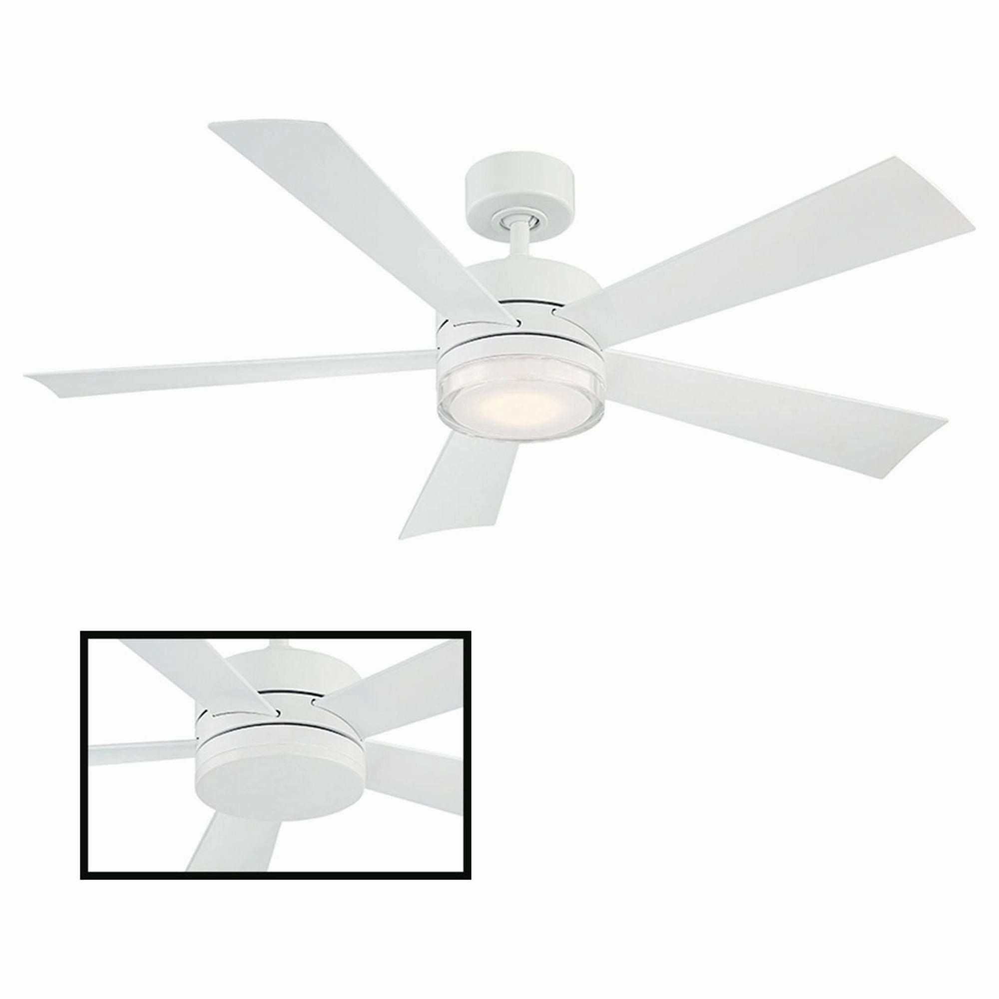 Wynd Indoor/Outdoor 5-Blade 52" Smart Ceiling Fan with LED Light Kit and Remote Control