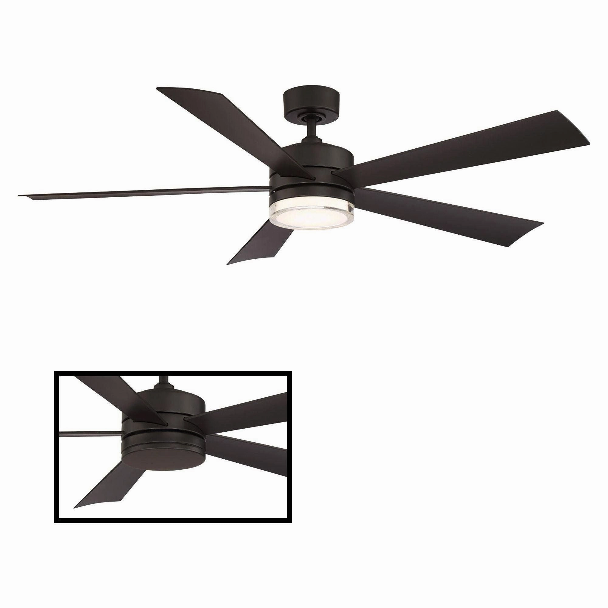Wynd Indoor/Outdoor 5-Blade 60" Smart Ceiling Fan with LED Light Kit and Remote Control