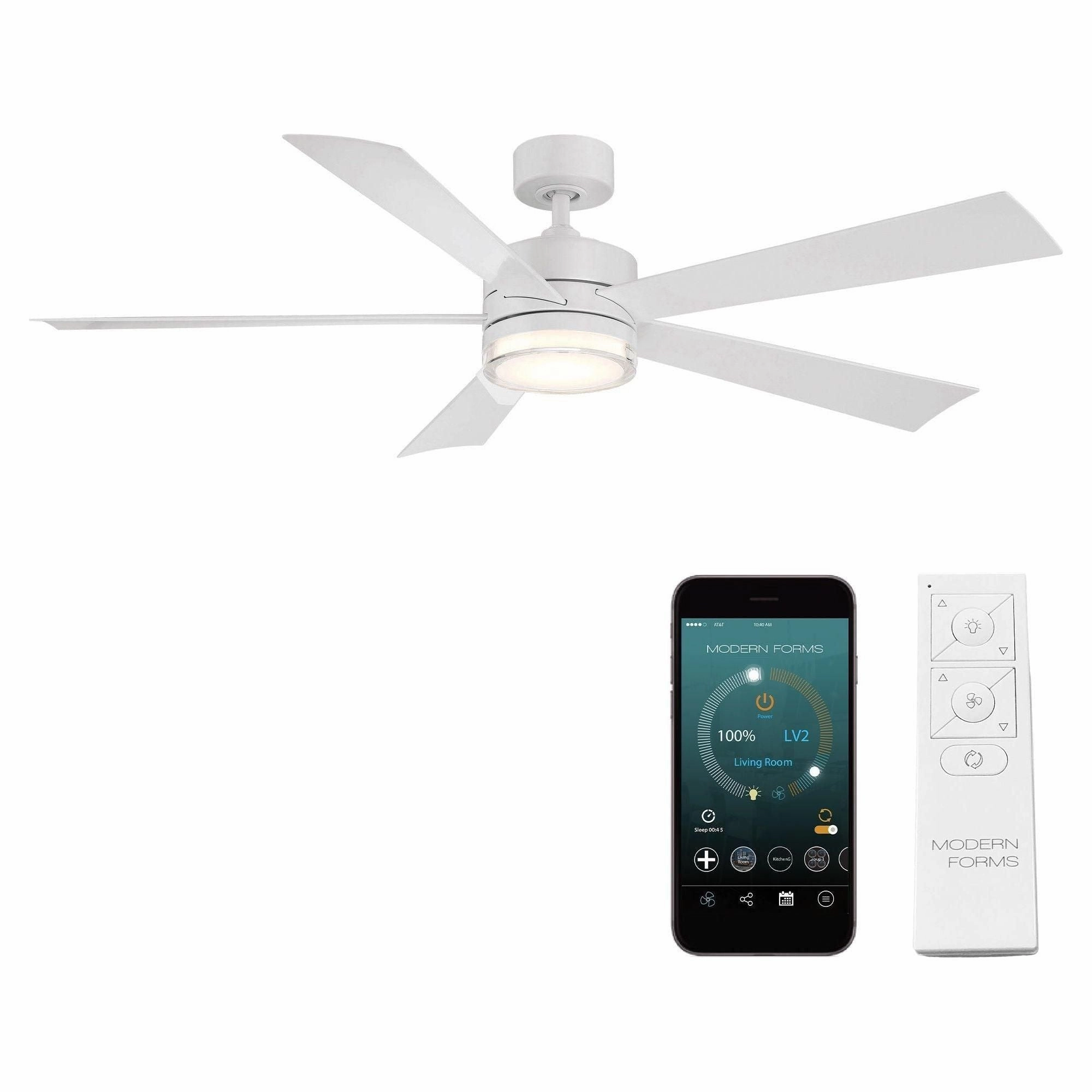Wynd Indoor/Outdoor 5-Blade 60" Smart Ceiling Fan with LED Light Kit and Remote Control