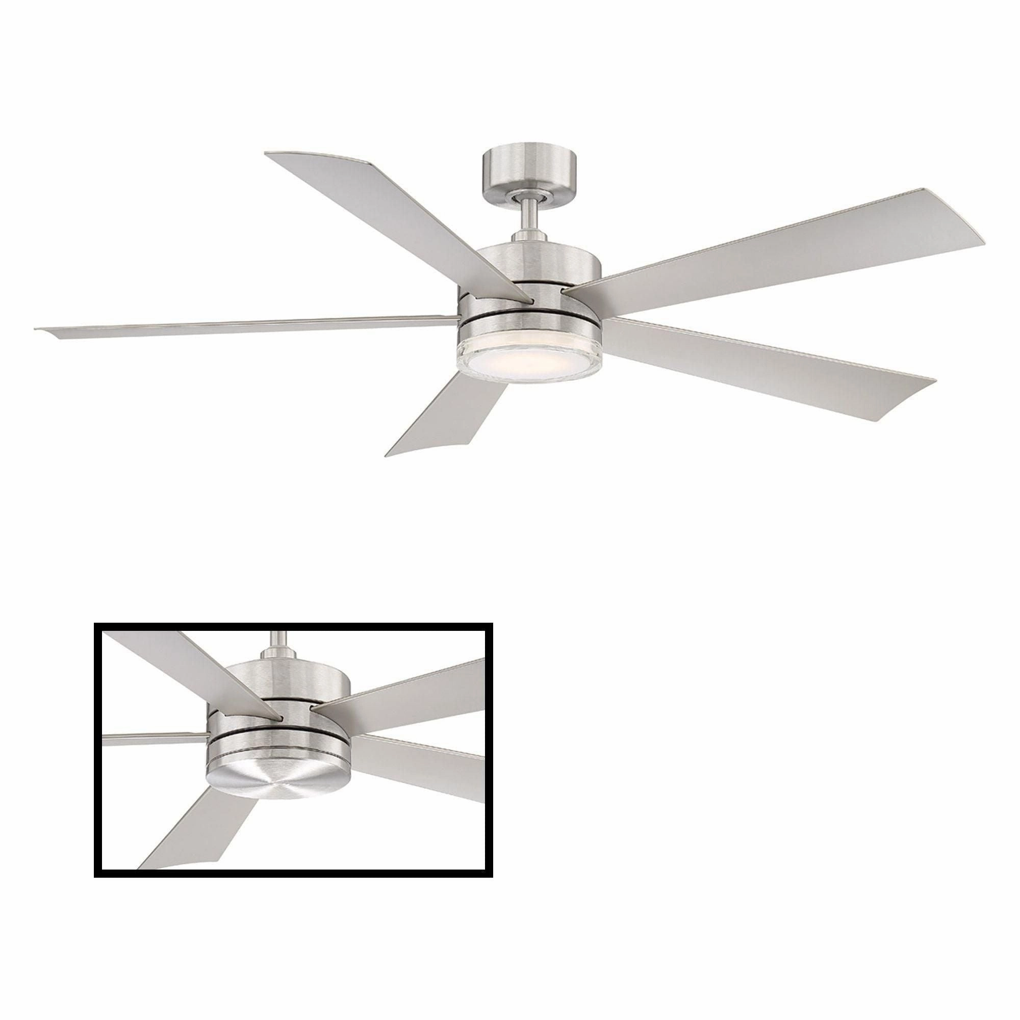 Wynd Indoor/Outdoor 5-Blade 60" Smart Ceiling Fan with LED Light Kit and Remote Control