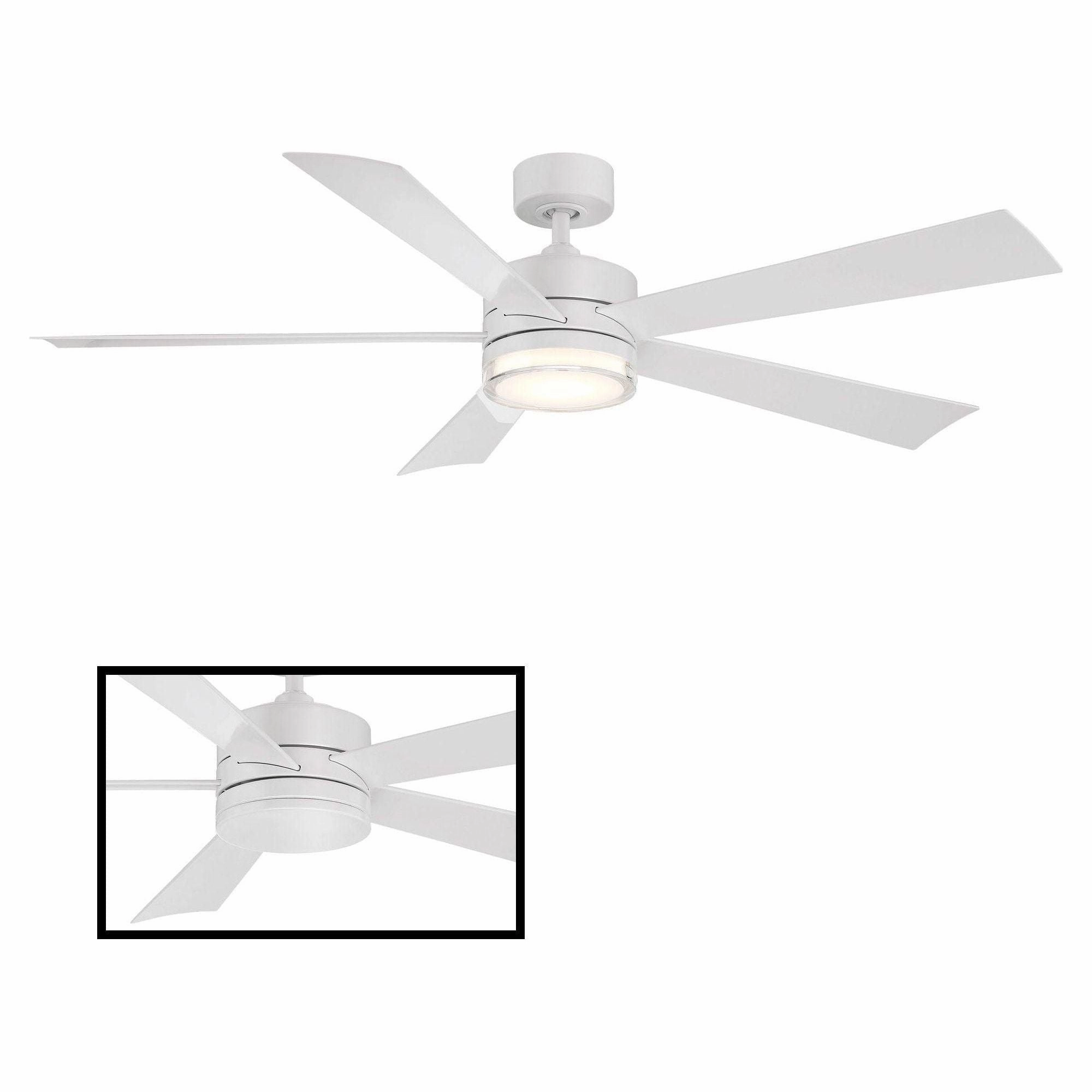 Wynd Indoor/Outdoor 5-Blade 60" Smart Ceiling Fan with LED Light Kit and Remote Control