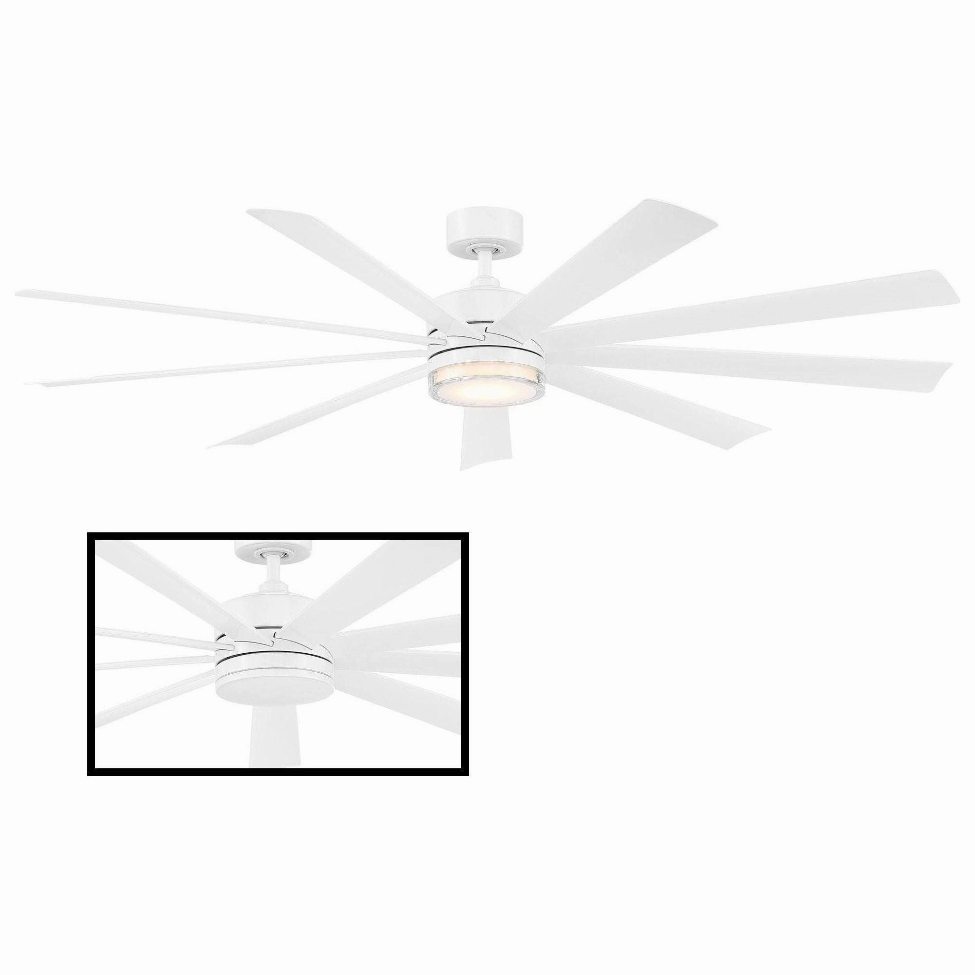 Wynd XL Indoor/Outdoor 9-Blade 72" Smart Ceiling Fan with LED Light Kit and Remote Control