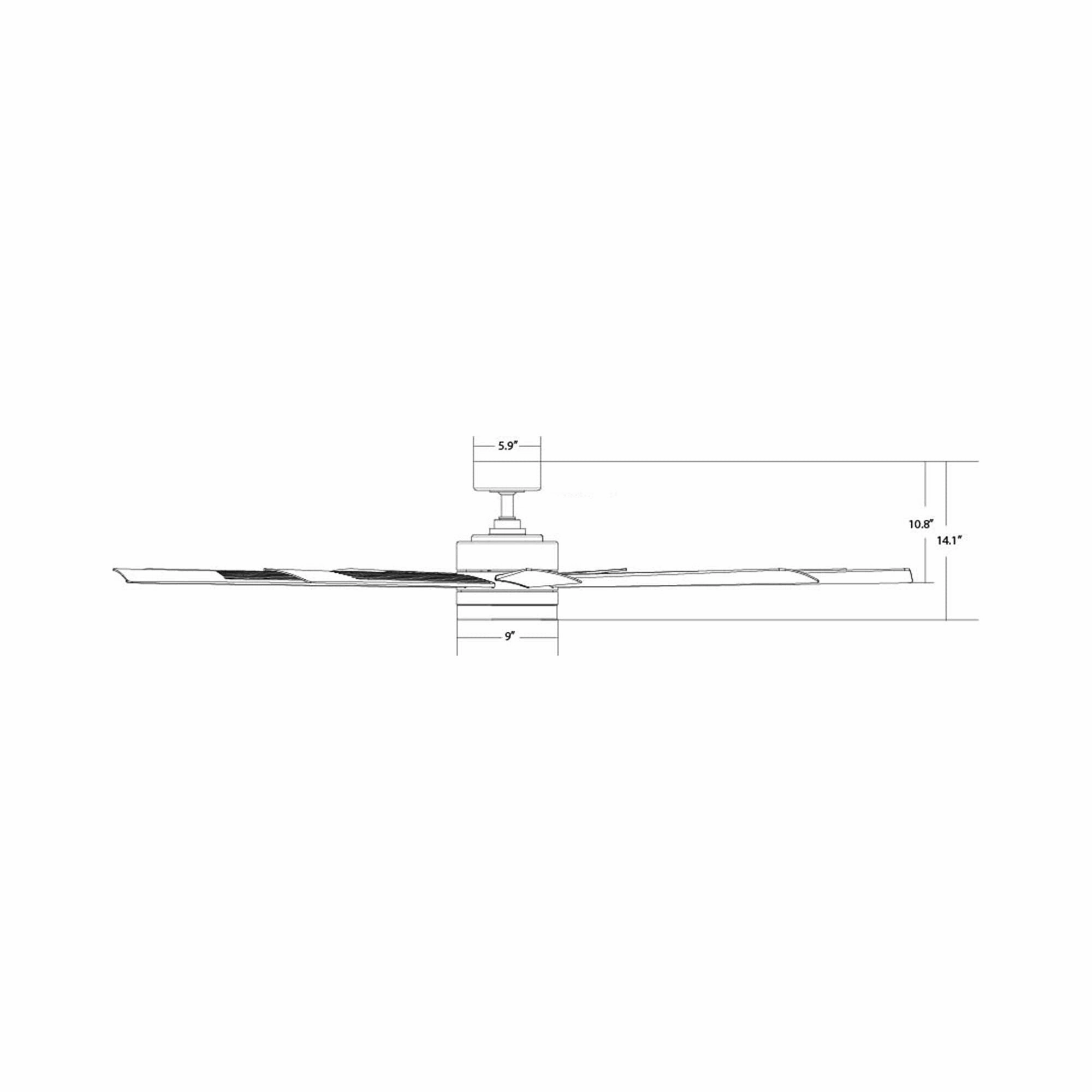 Wynd XL Indoor/Outdoor 9-Blade 72" Smart Ceiling Fan with LED Light Kit and Remote Control