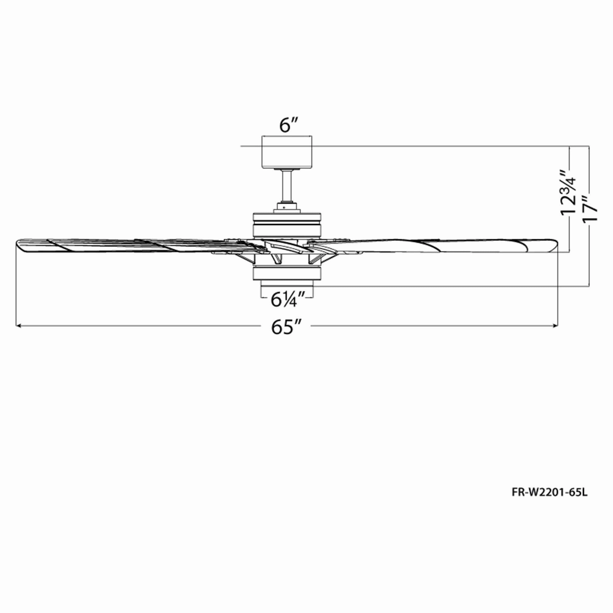 Wyndmill Indoor/Outdoor 12-Blade 65" Smart Ceiling Fan with LED Light Kit and Remote Control