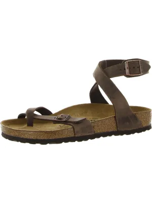 Yara Womens Leather Thong Flat Sandals
