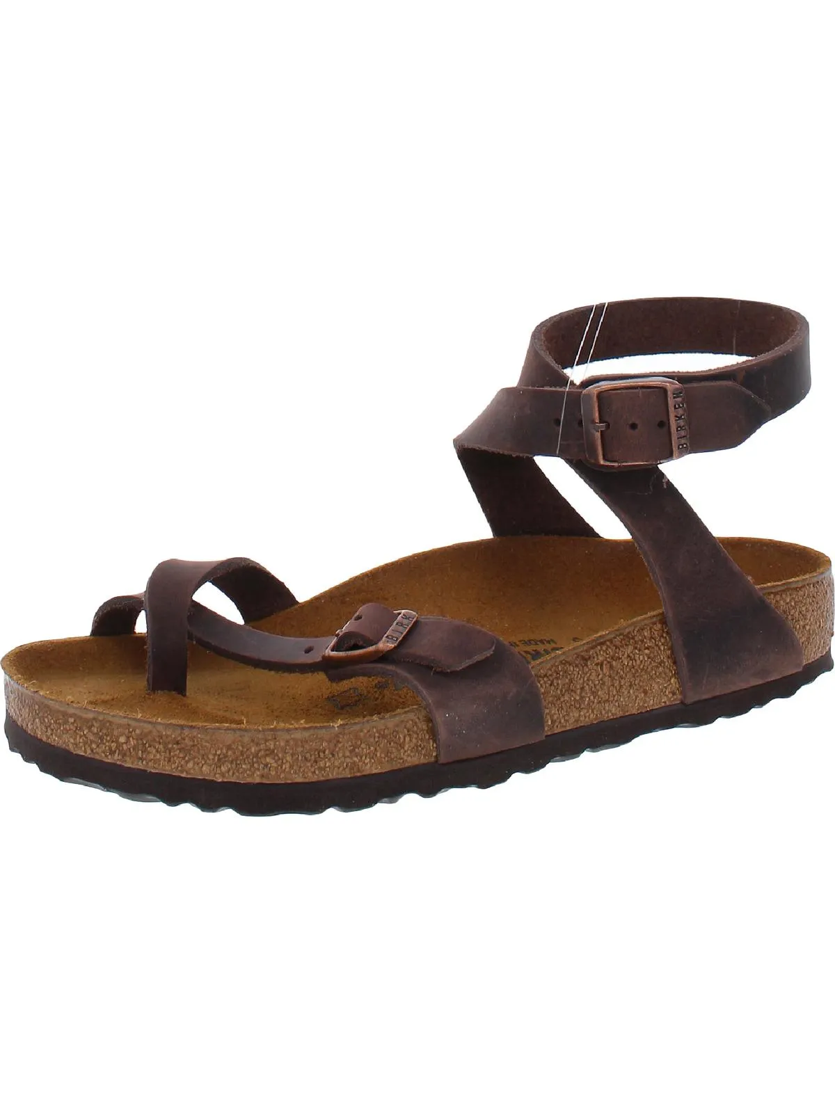 Yara Womens Leather Thong Flat Sandals