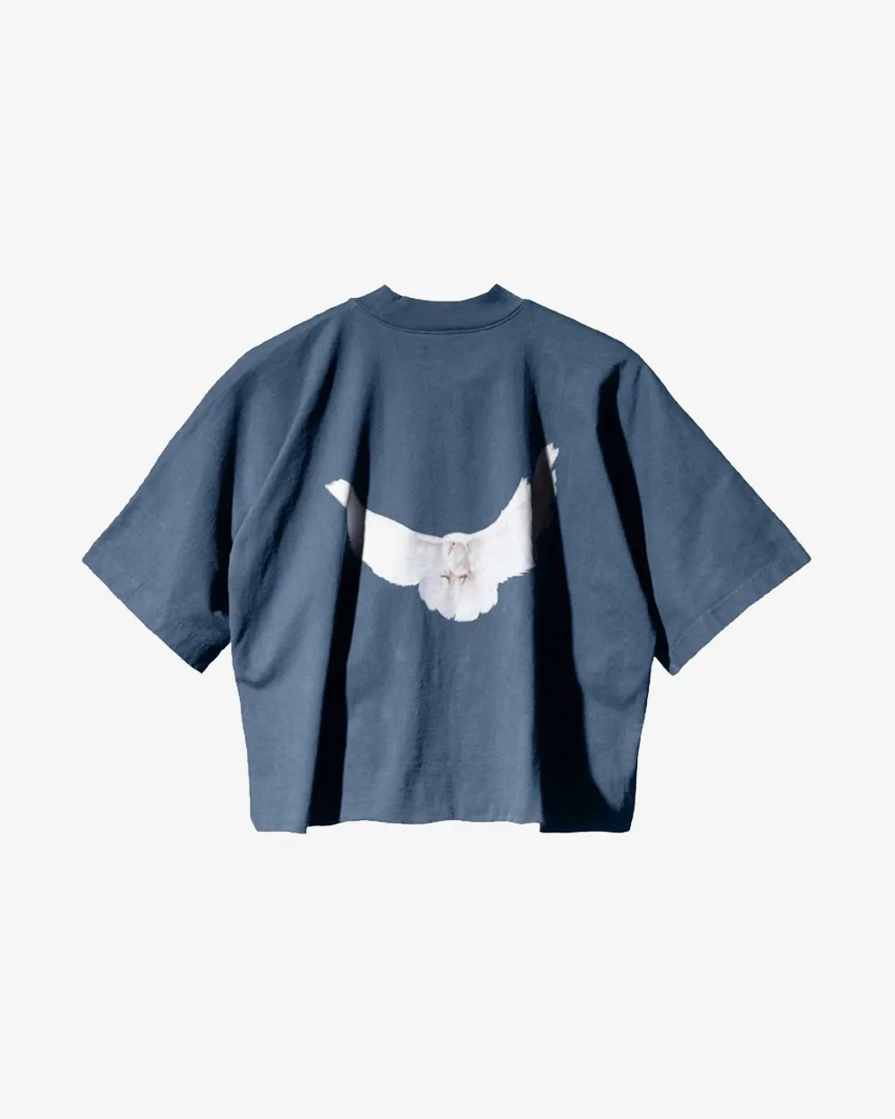 YEEZY GAP ENGINEERED BY BALENCIAGA DOVE 3/4 SLEEVE DARK BLUE NO SEAM TEE