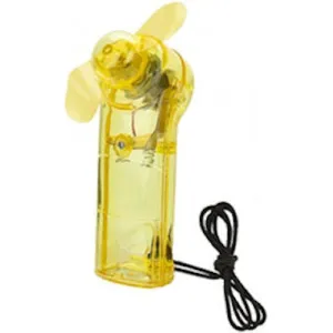 Yellow Hand Fan With Neck Cord -Battery Operated Portable Cooling Device quiet usb desktop fan with modern design