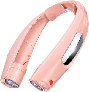 ZEEFO Portable Neck Fan, Hands Free Personal Fan- 6000mAh Battery Operated, Ultra-Quiet USB Rechargeable Fan with 6 Adjustable Speeds, Cooling Wearable Fan for Home, Office, Outdoor, Travel-Pink Neck fan for hands-free comfort
